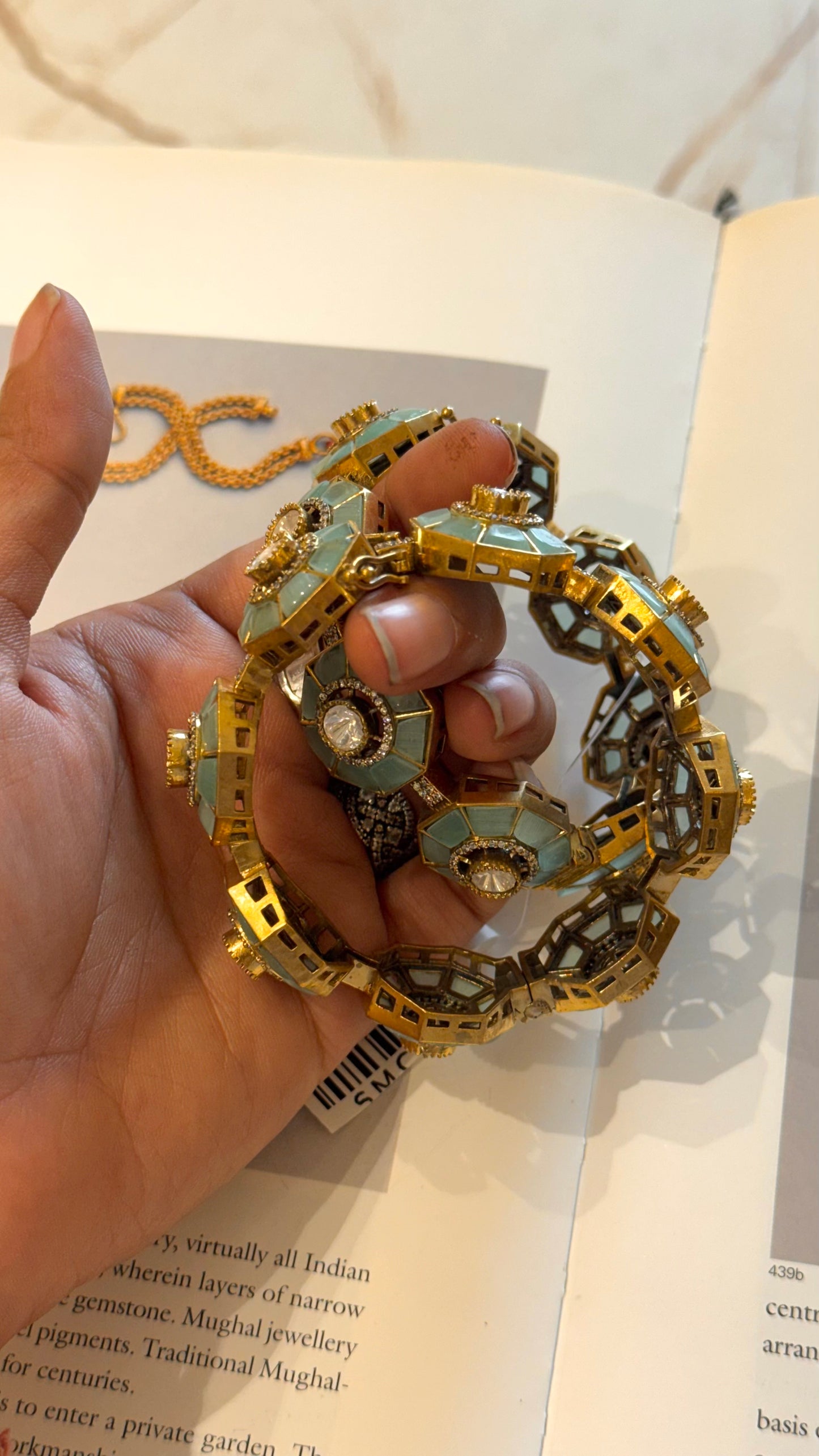 Mint designer Victorian bangles