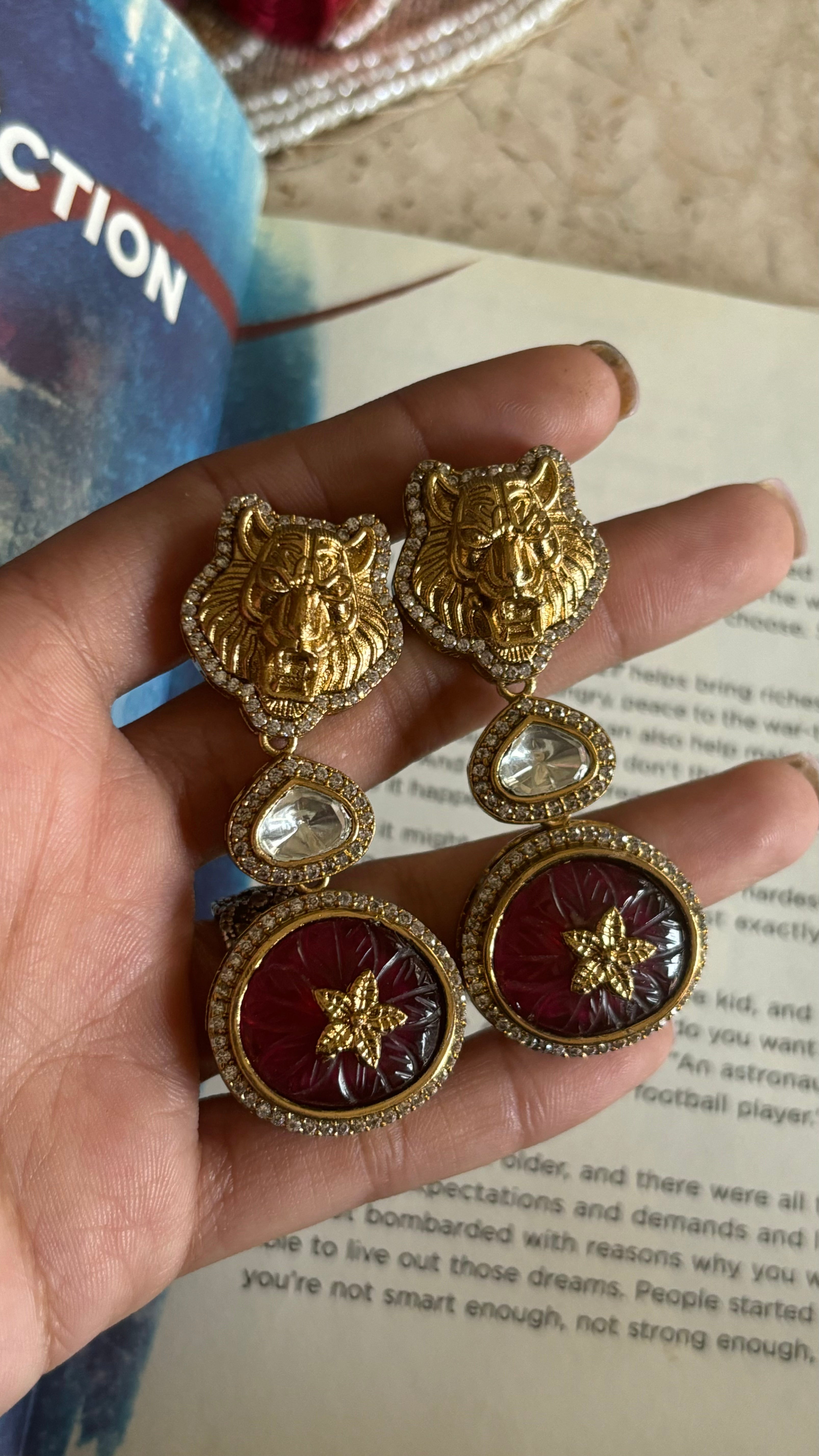 Leopard Ruby pendant set