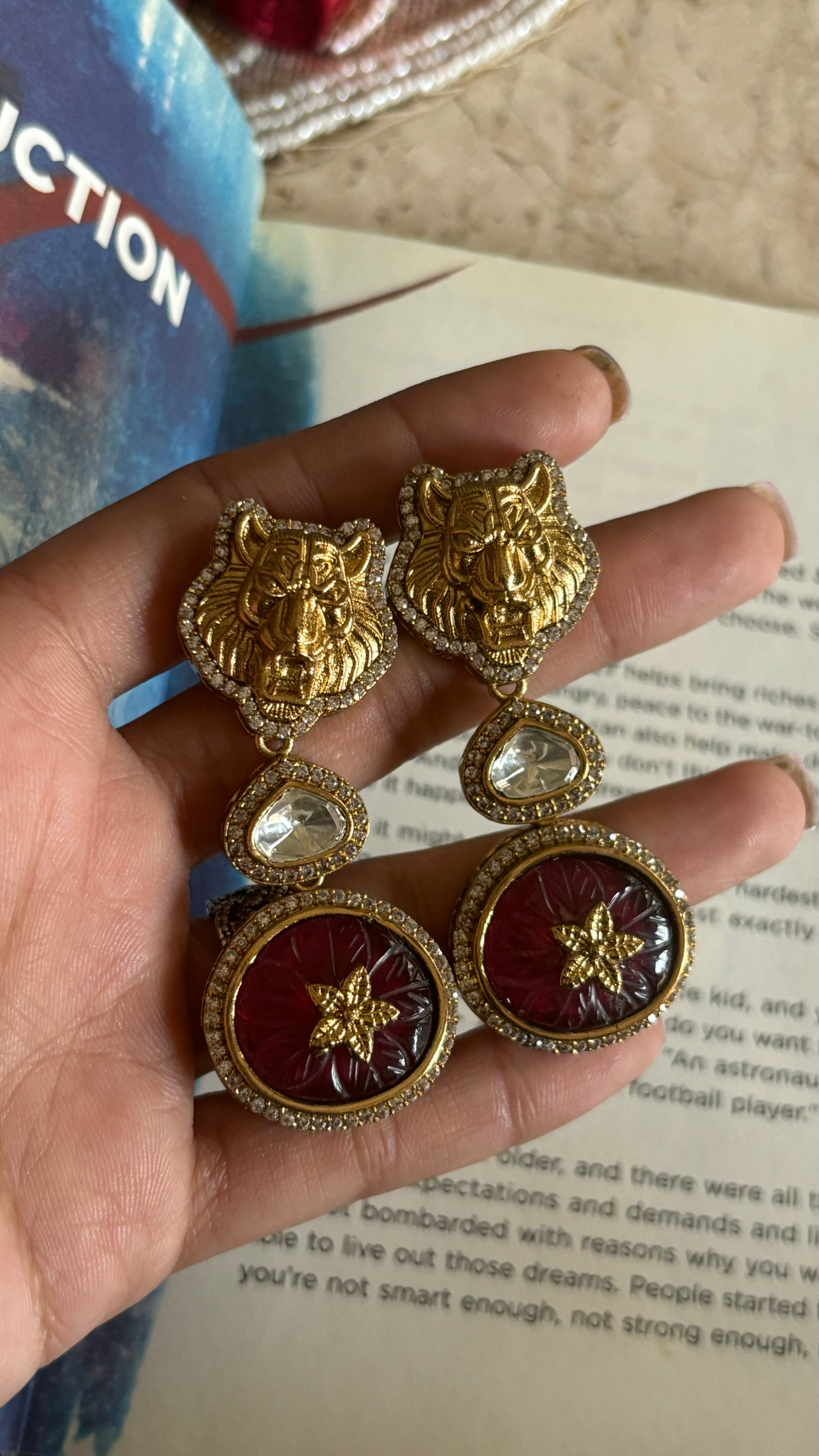 Leopard Ruby pendant set