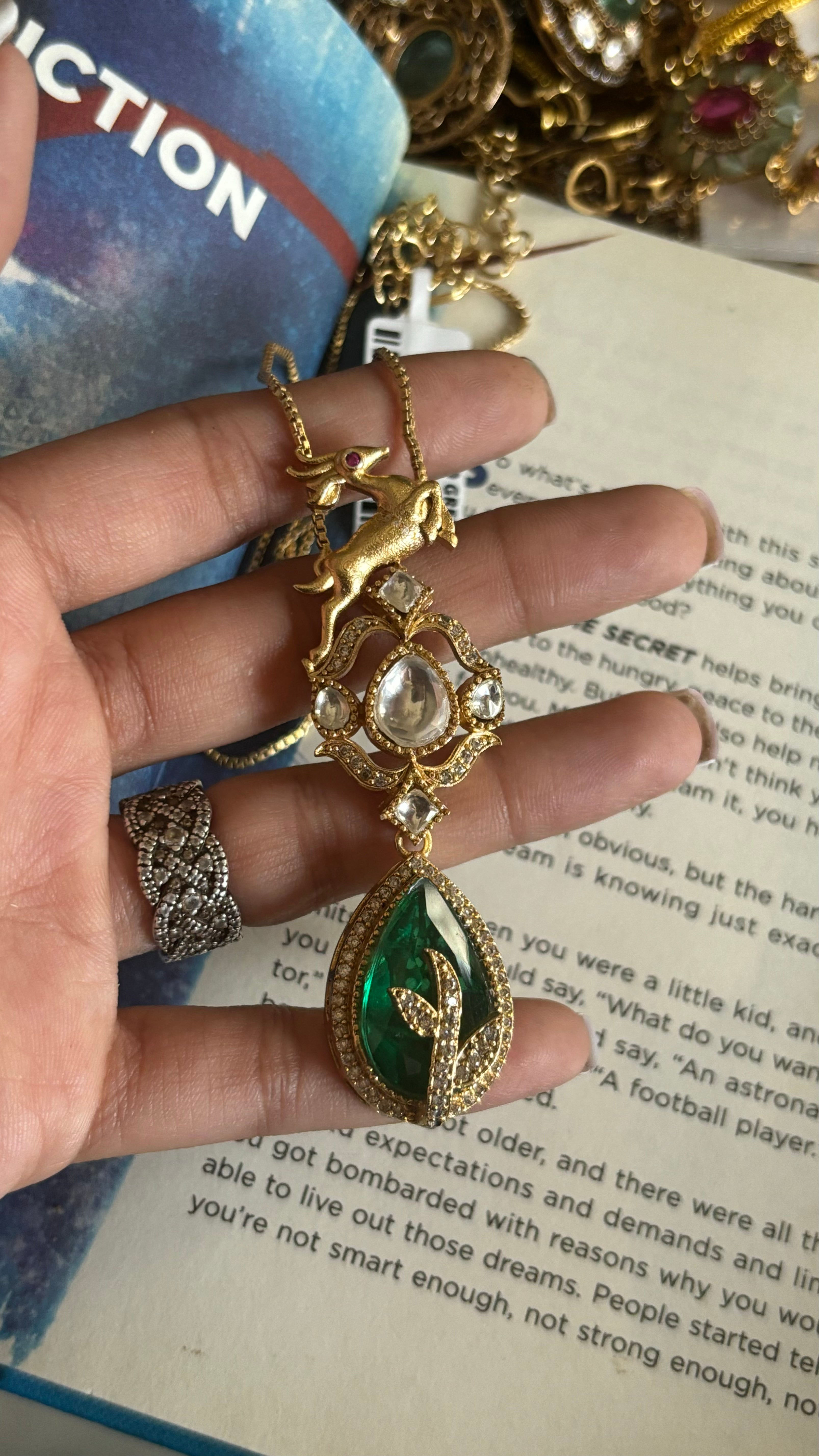 Sabyasachi inspired deer pendant set