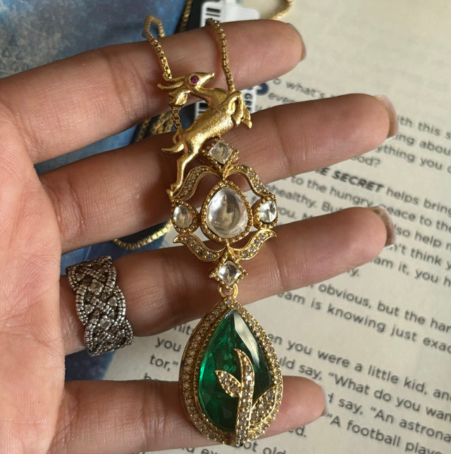 Sabyasachi inspired deer pendant set