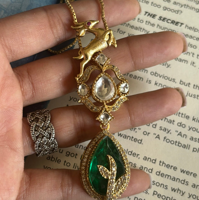 Sabyasachi inspired deer pendant set