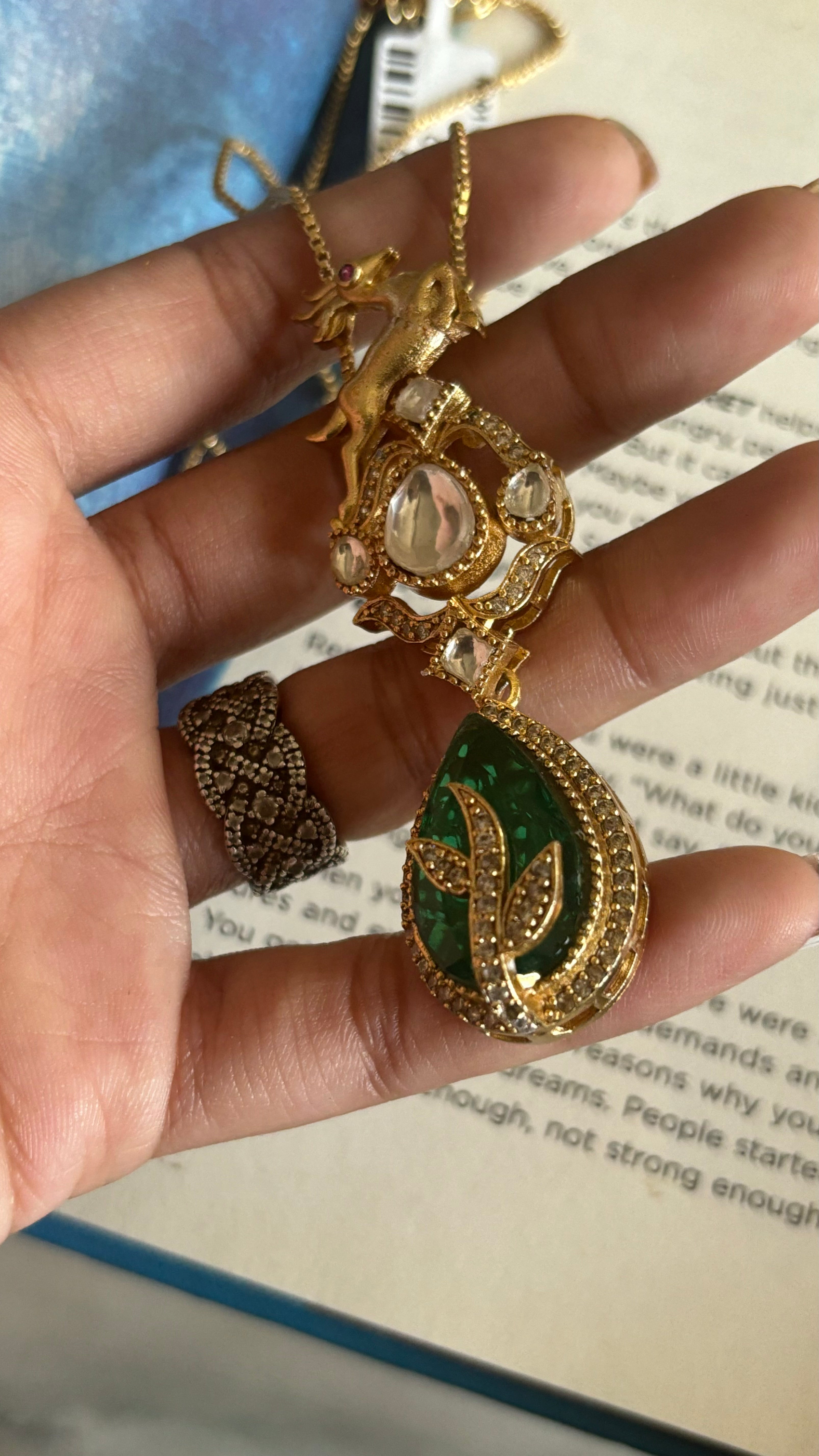 Sabyasachi inspired deer pendant set