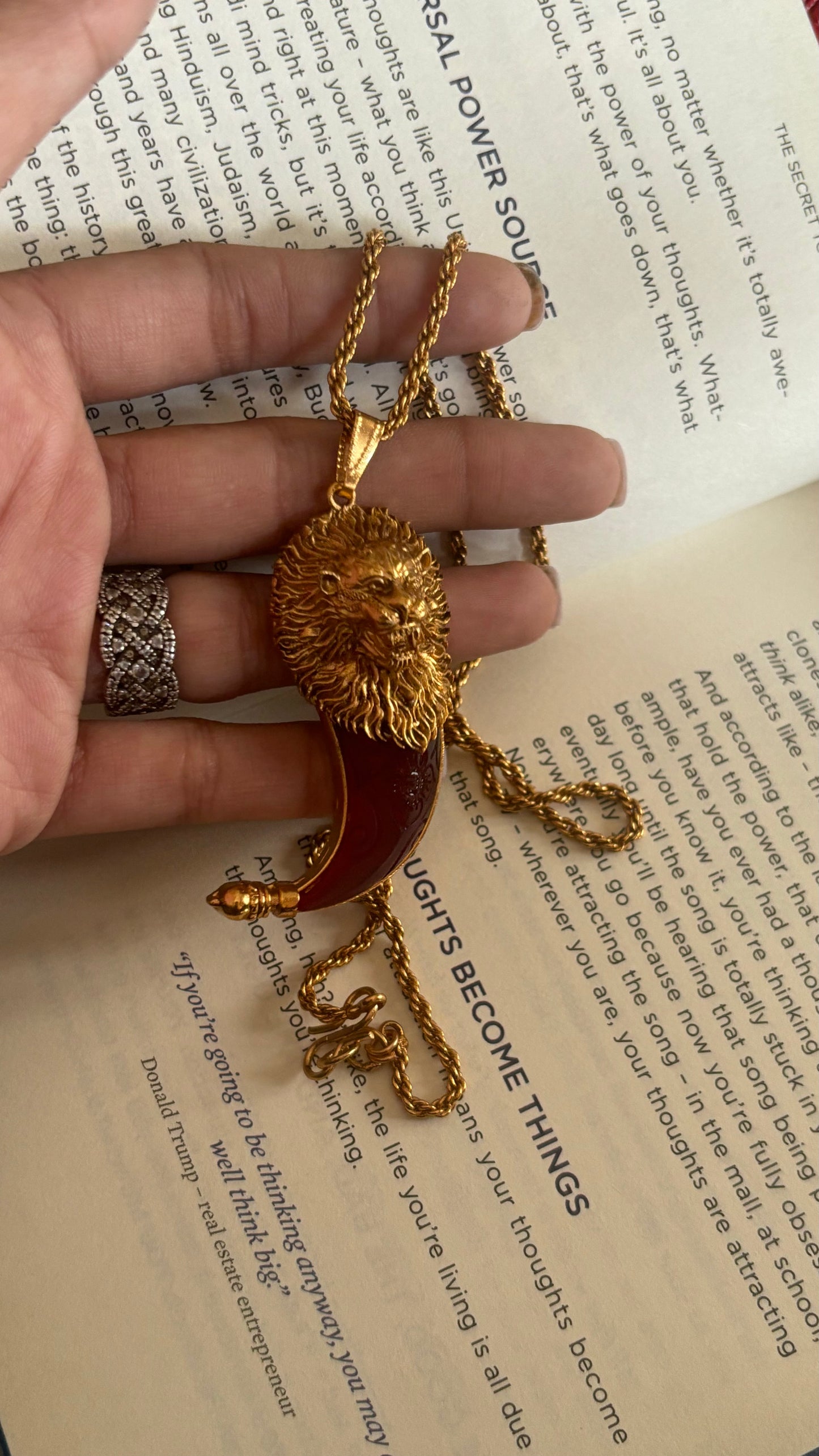 Leopard face ruby pendant