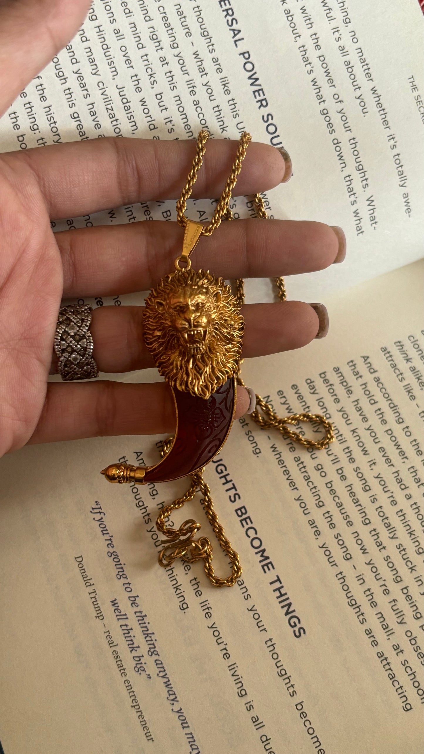 Leopard face ruby pendant