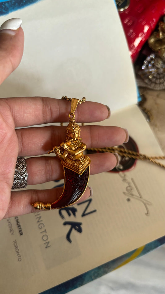 Krishna ruby pendant