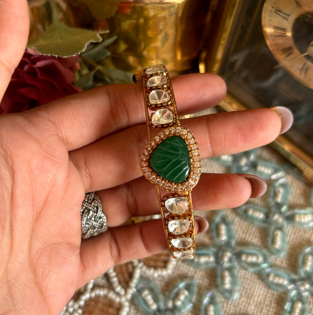 Emerald Moissanite bracelet (openable)