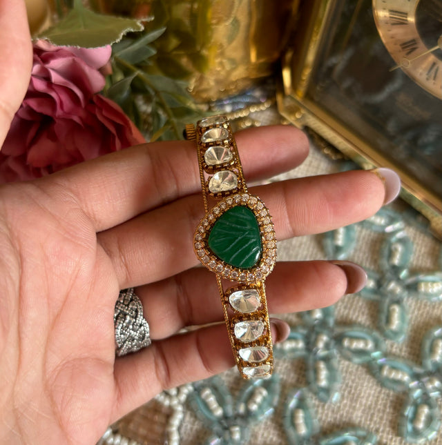 Emerald Moissanite bracelet (openable)