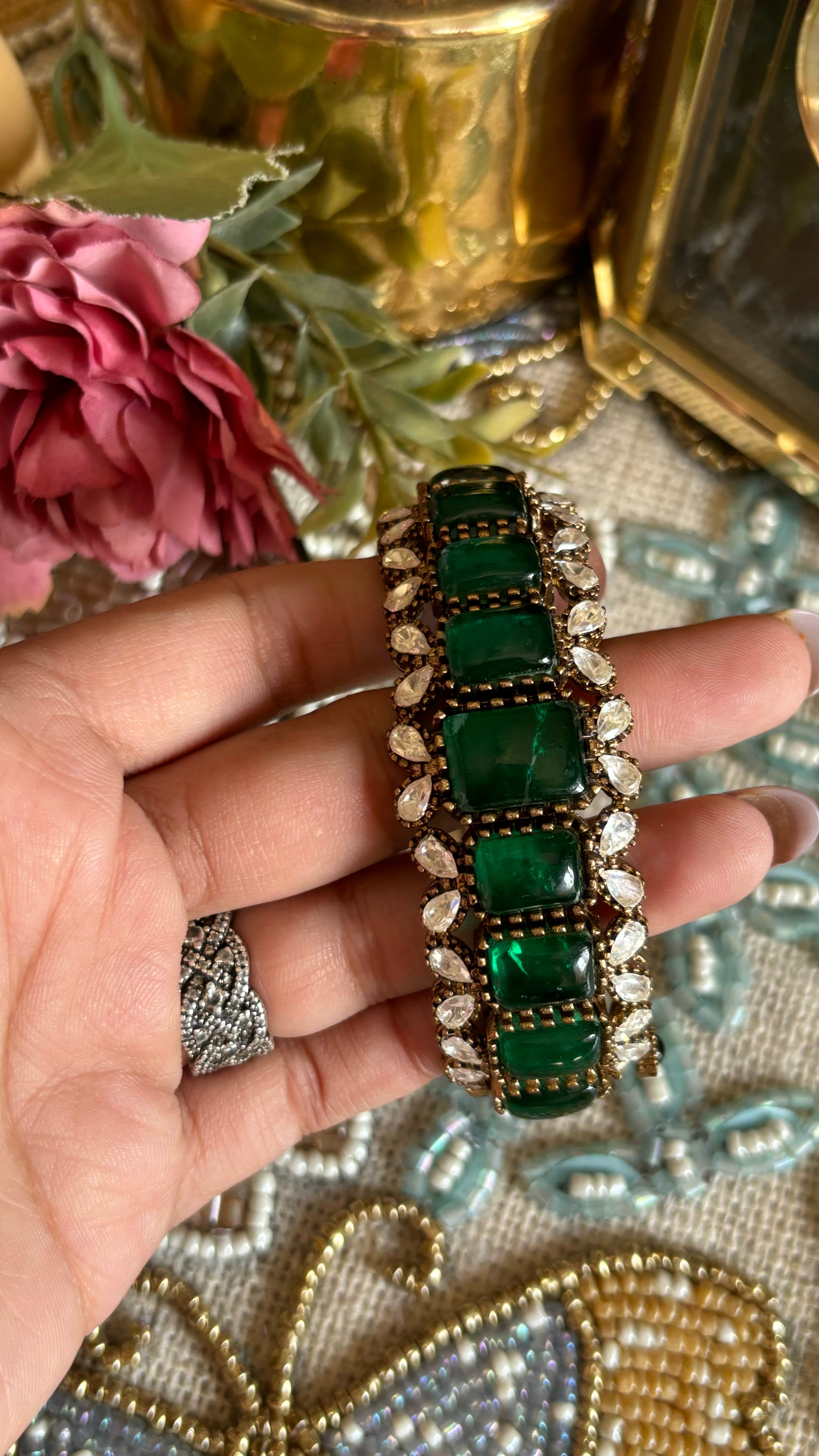 Emerald bangles