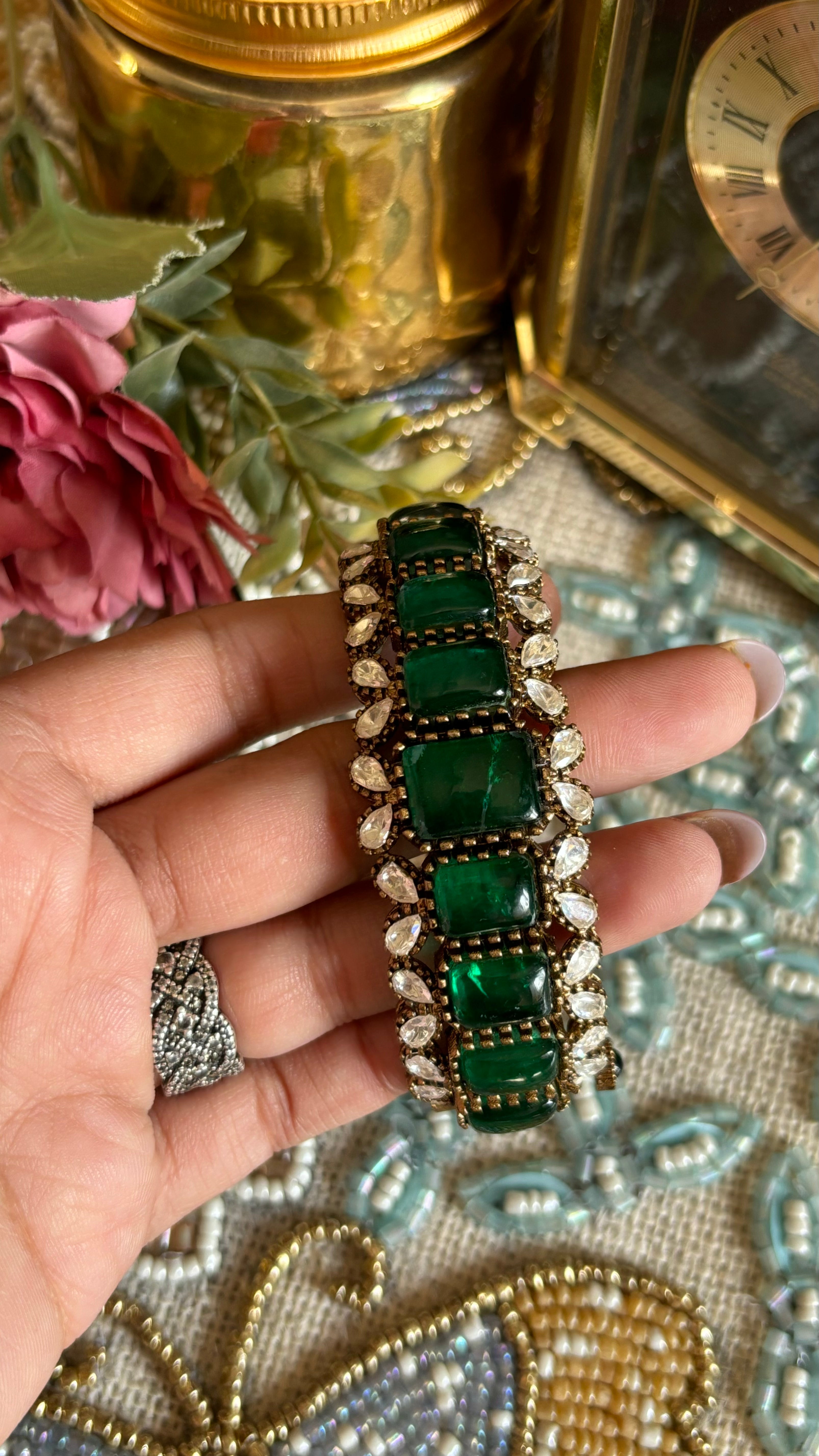 Emerald bangles