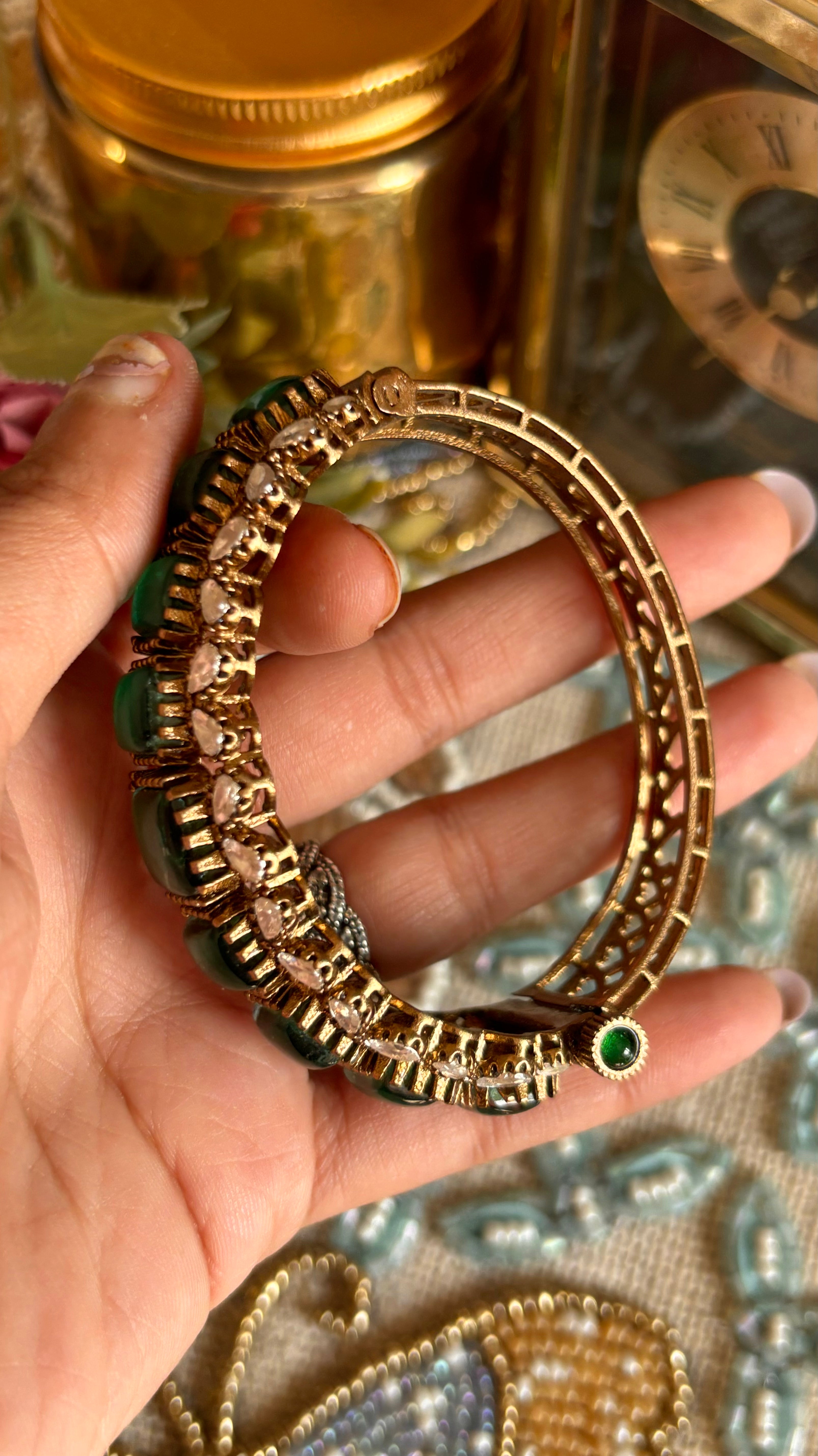 Emerald bangles