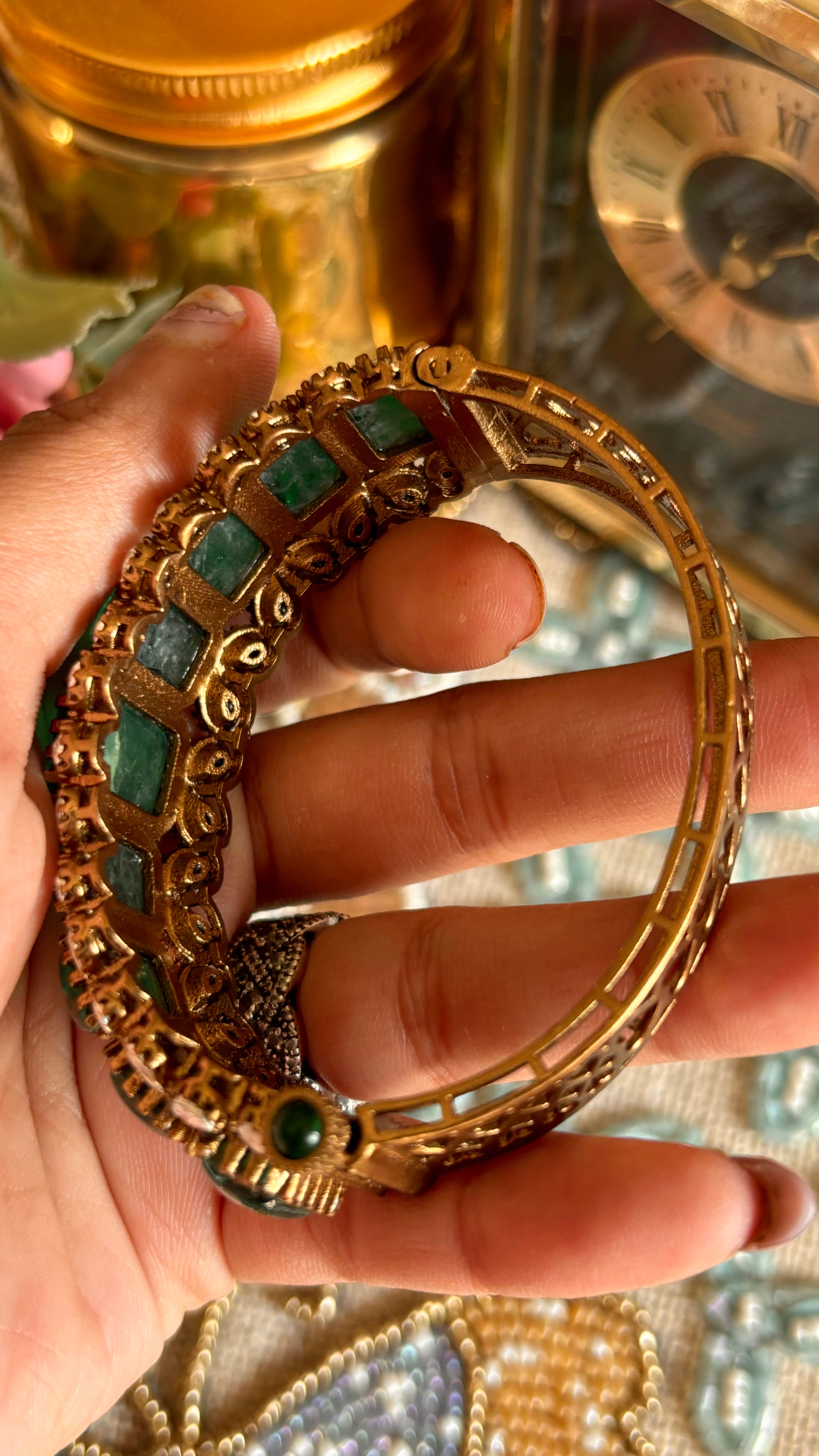 Emerald bangles