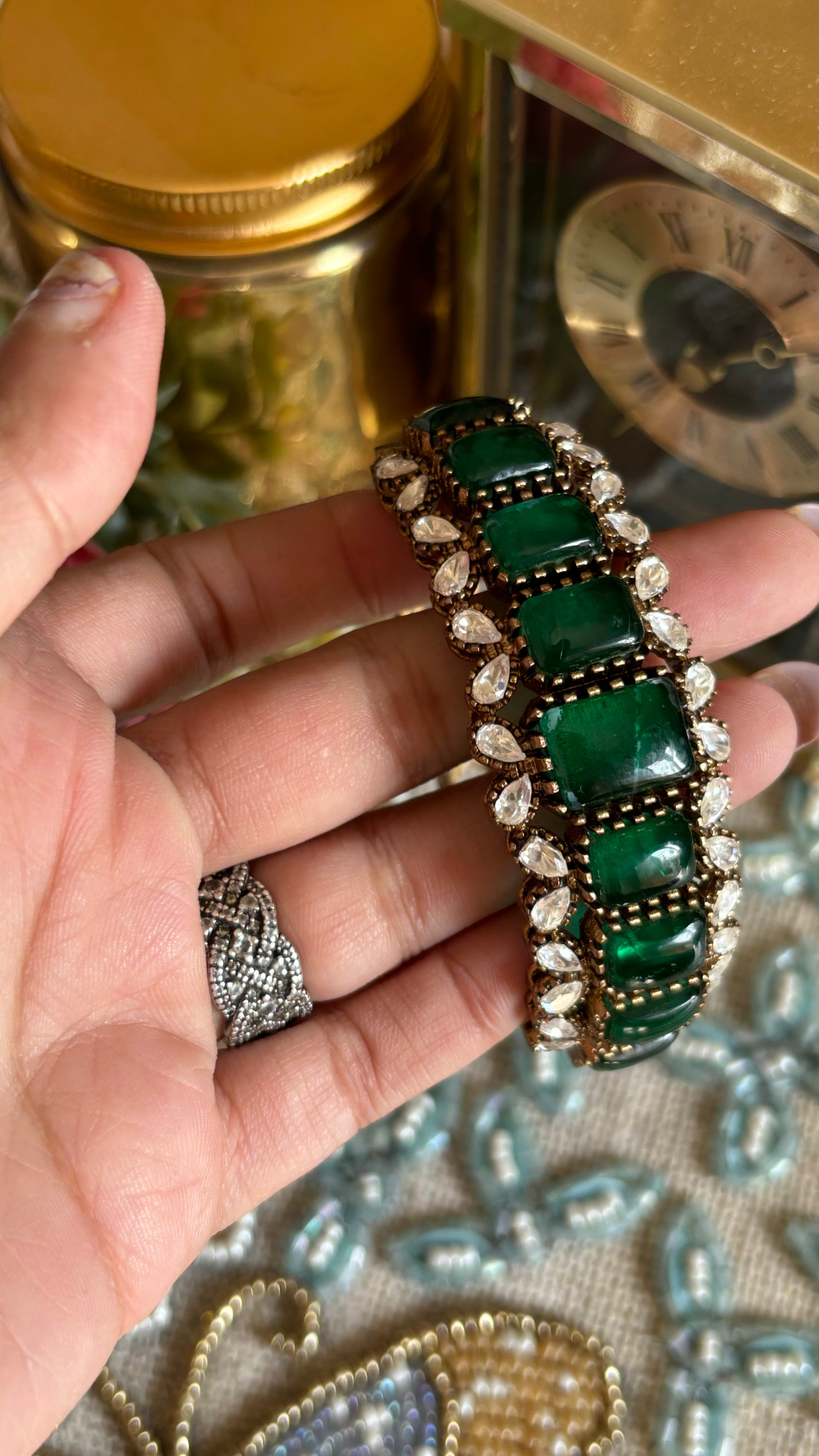 Emerald bangles