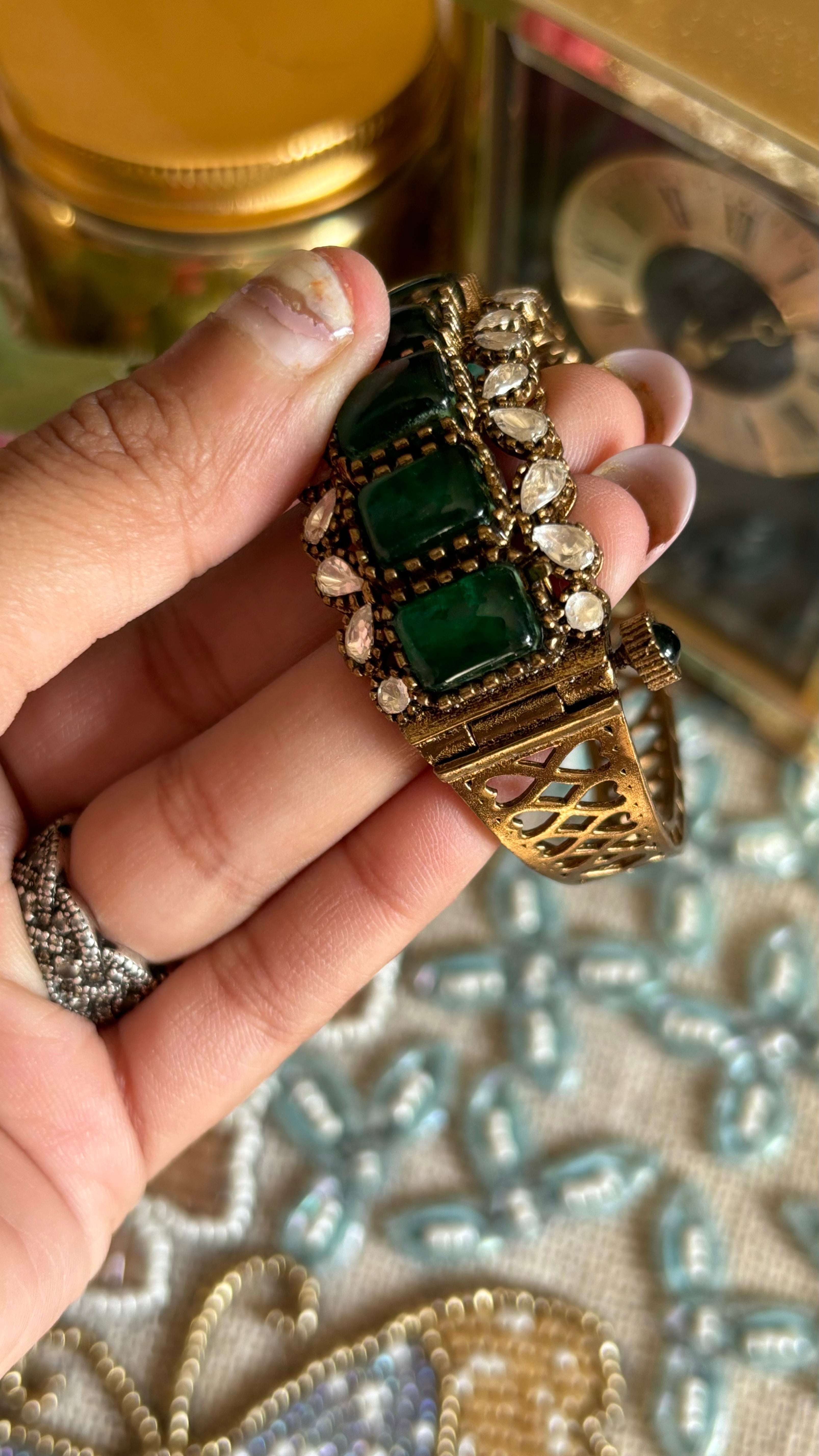 Emerald bangles