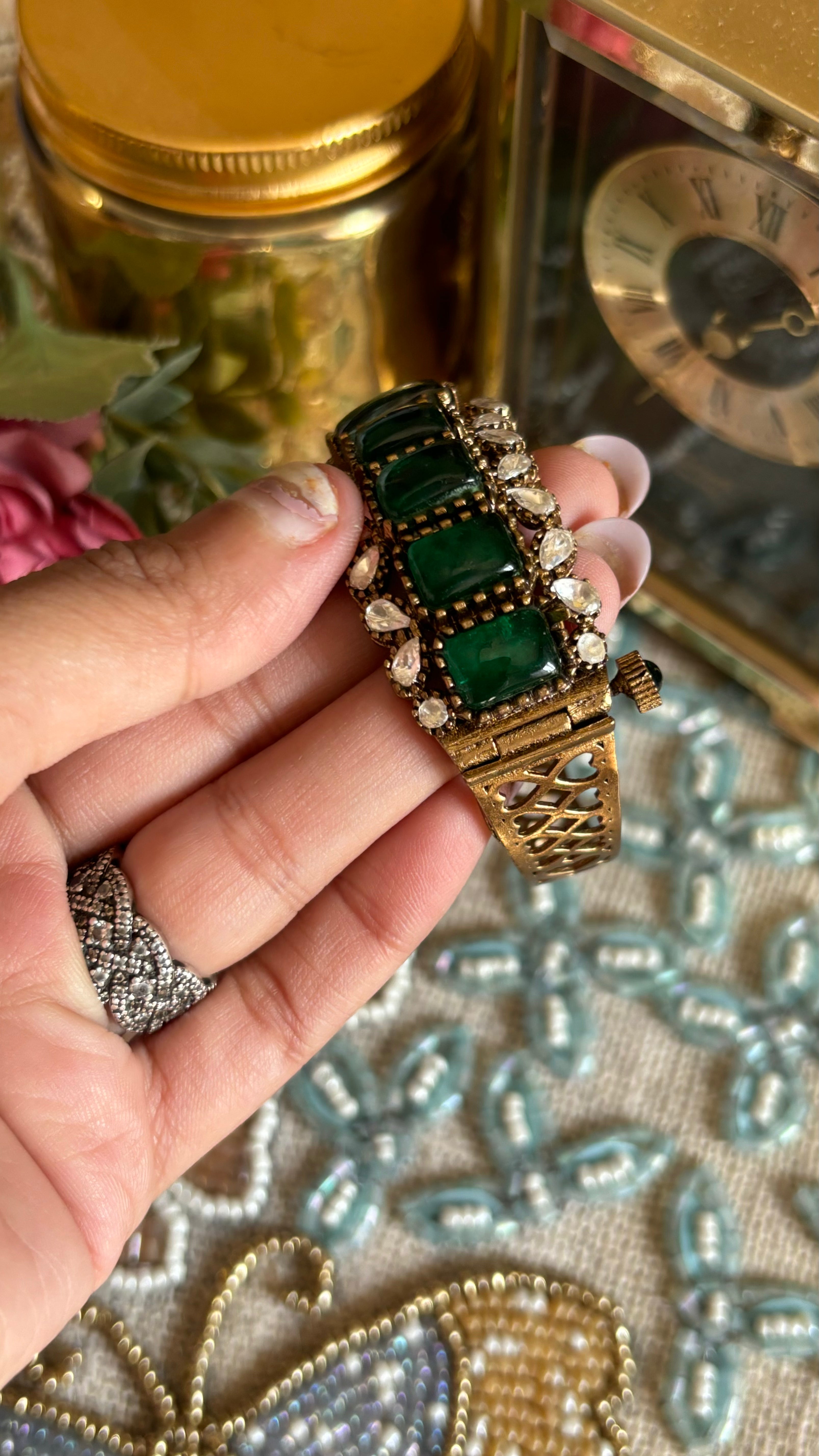 Emerald bangles