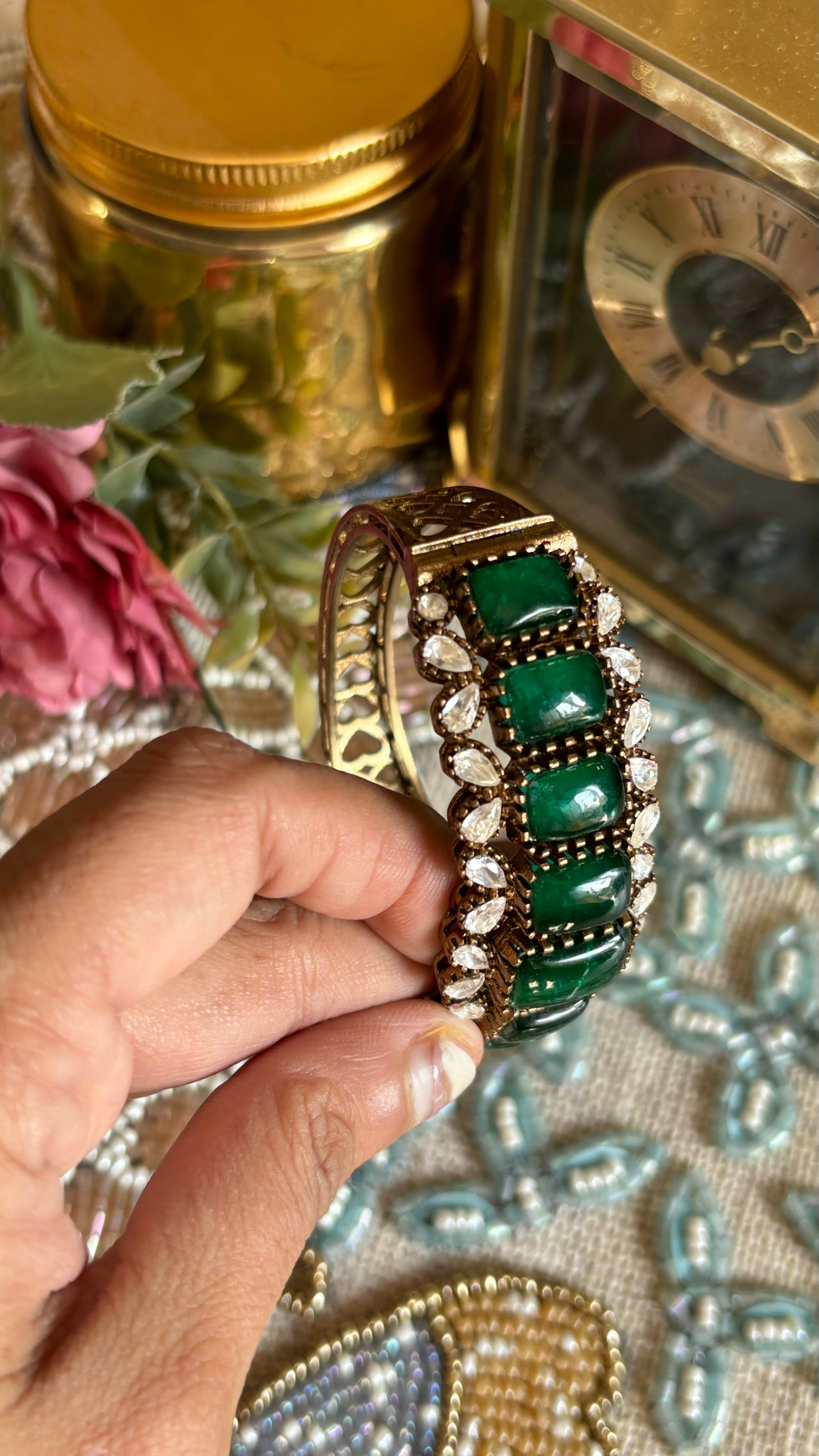 Emerald bangles