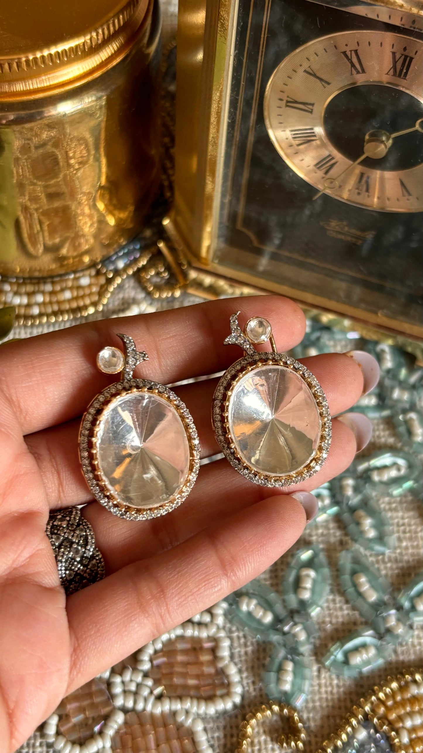 Uncut polki studs