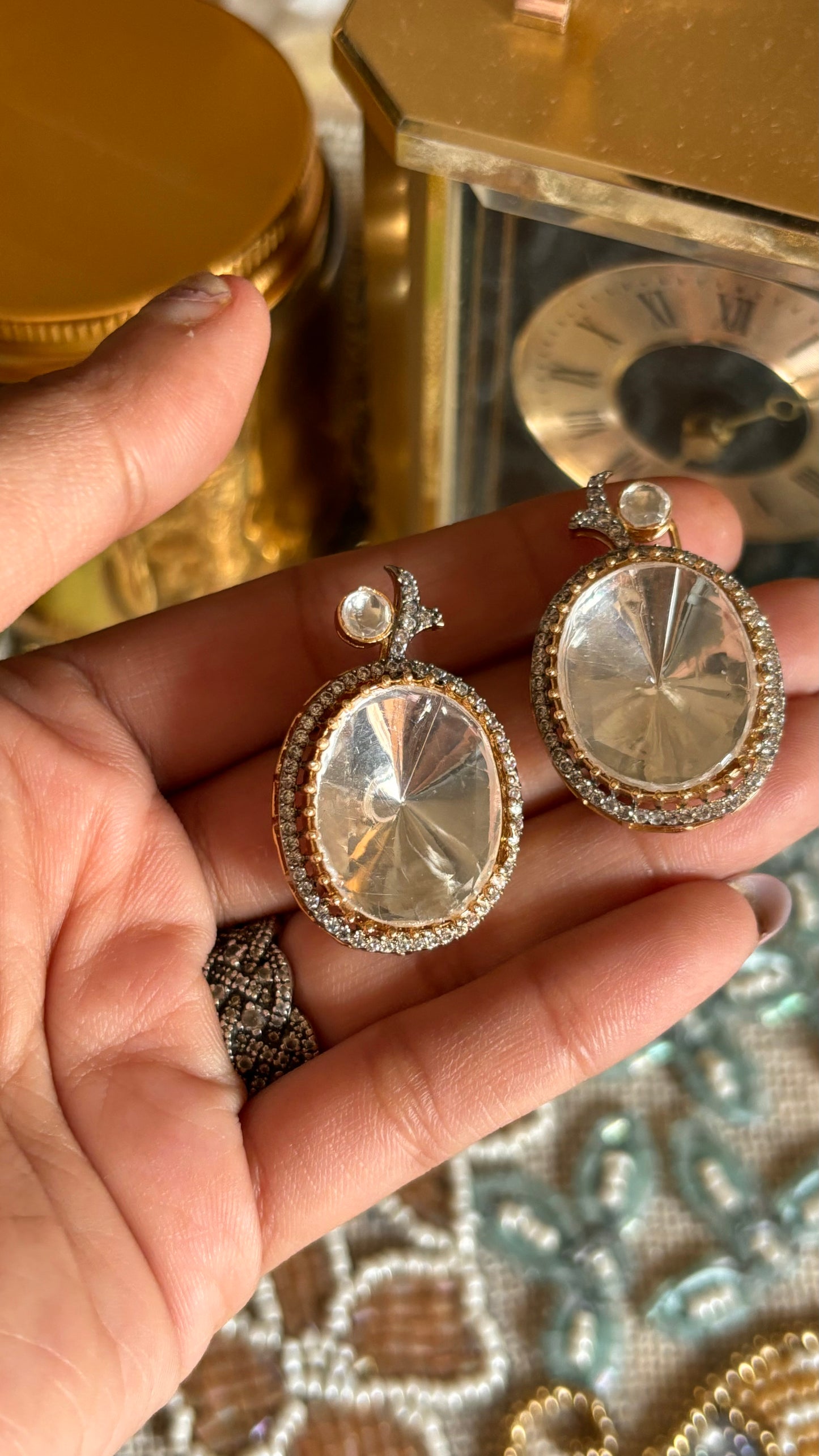 Uncut polki studs