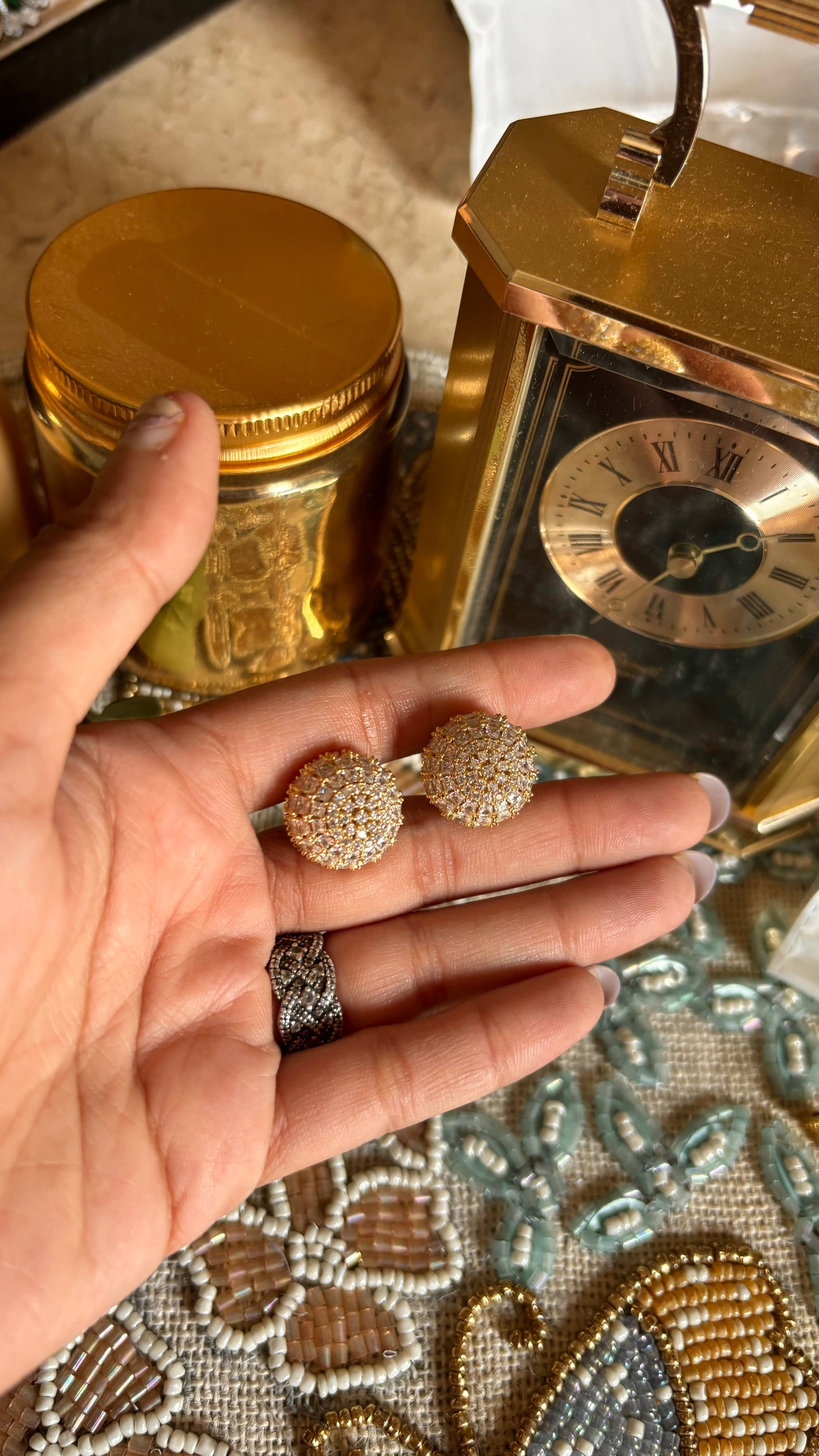 Diamond dual side studs