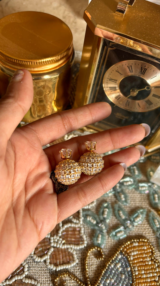 Diamond dual side studs