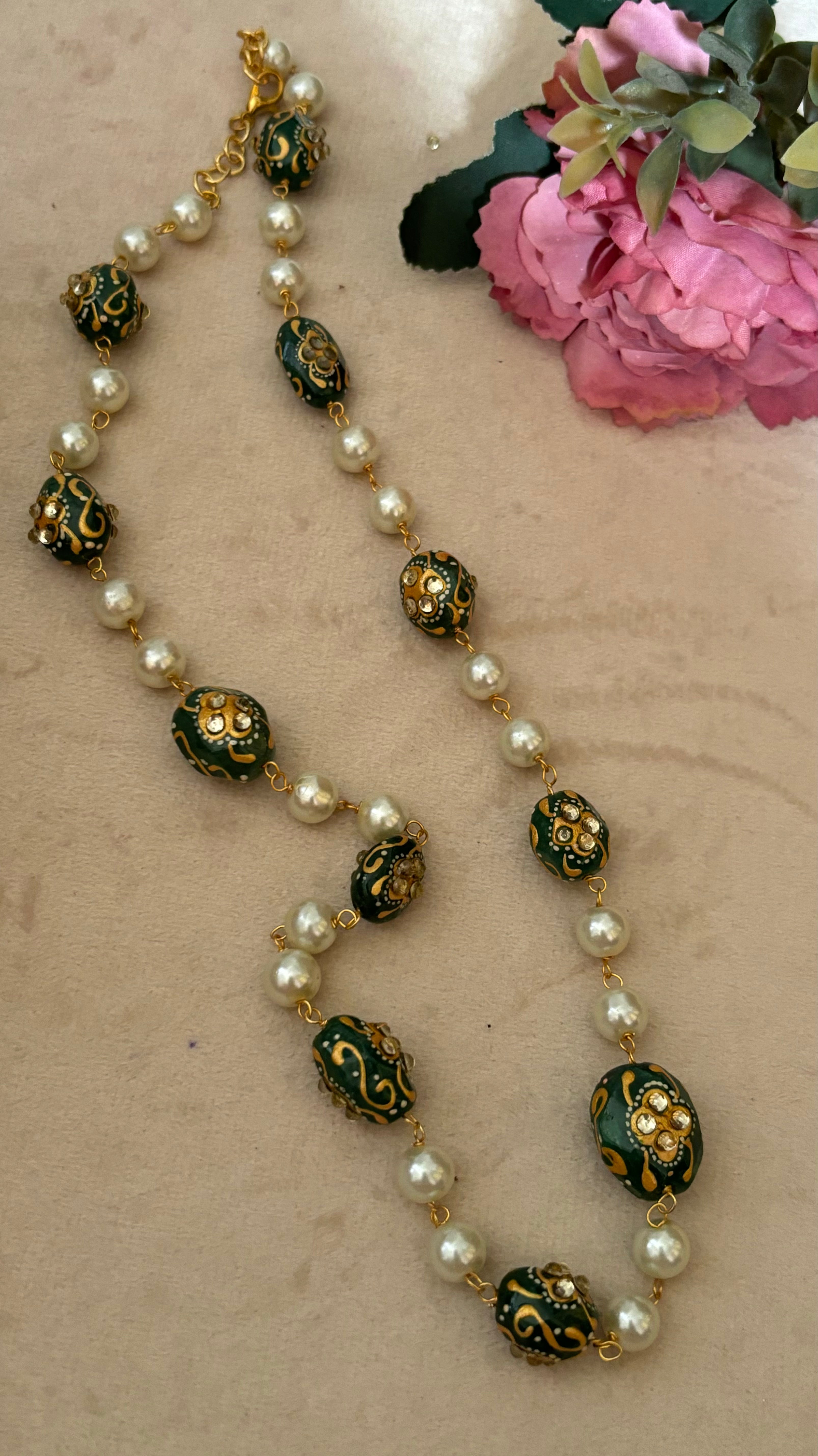 Pearl meenakari string