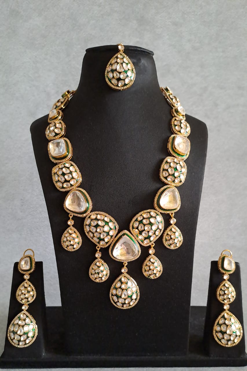 Uncut polki Maharani necklace