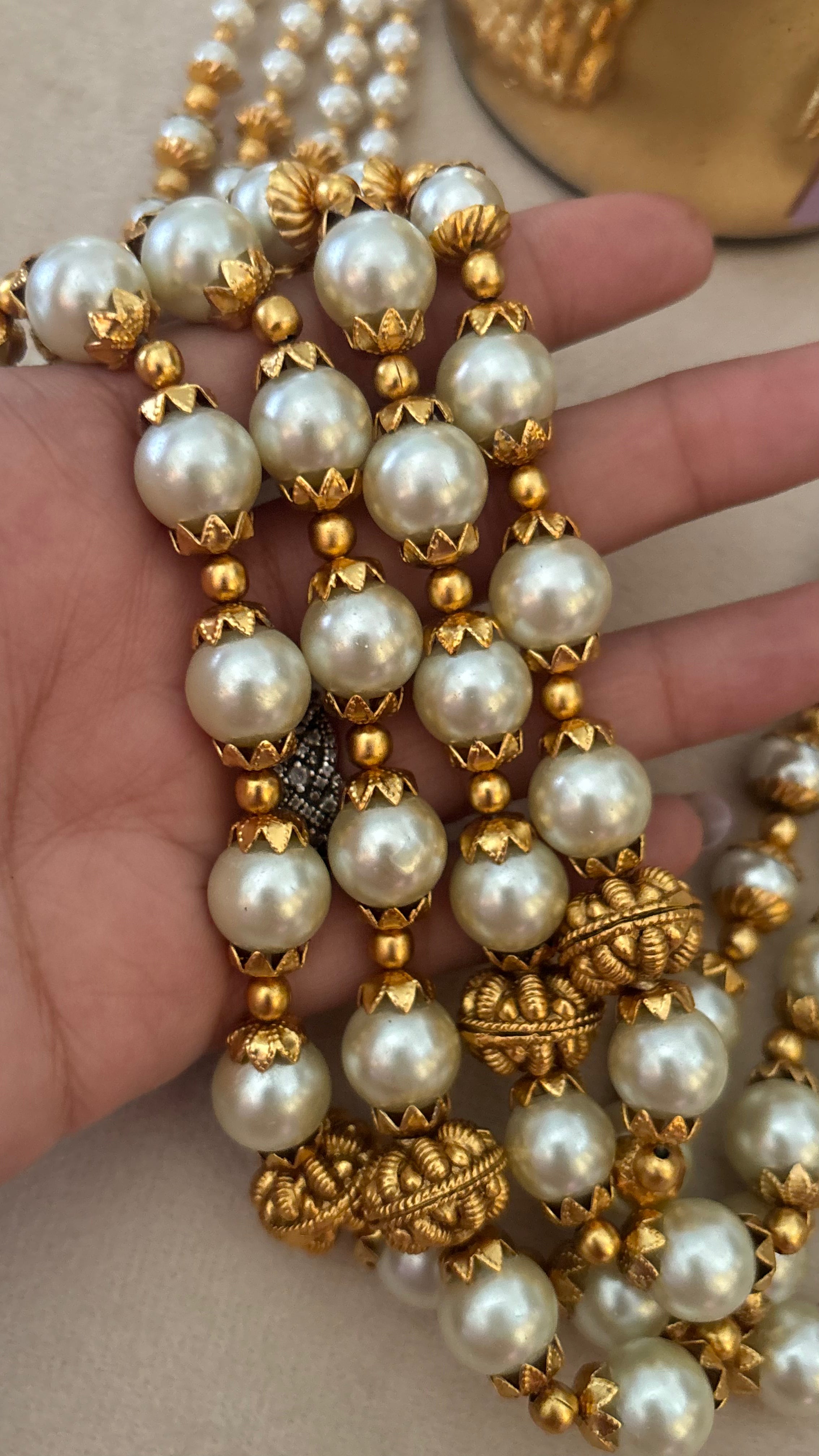 pearl rajwada tripple line string