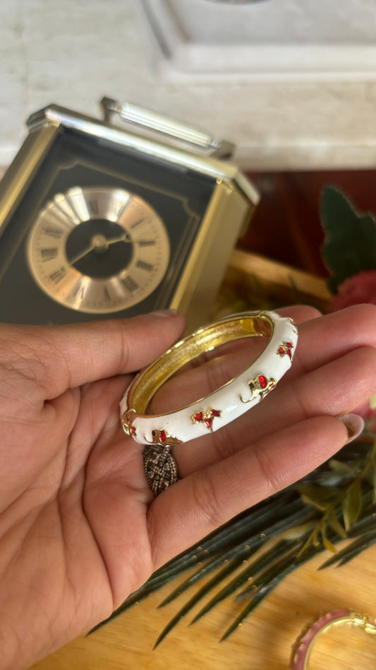 Kids had painted bracelet in white