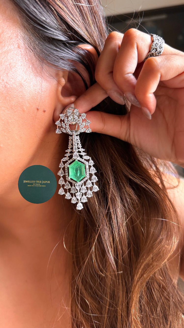 Mint doublet cz diamond collar set
