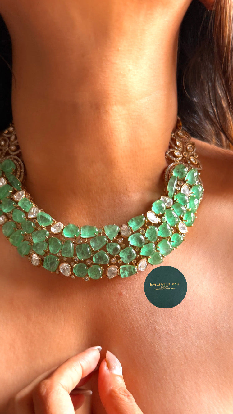 Shilpa Mint doublet cocktail designer collar set