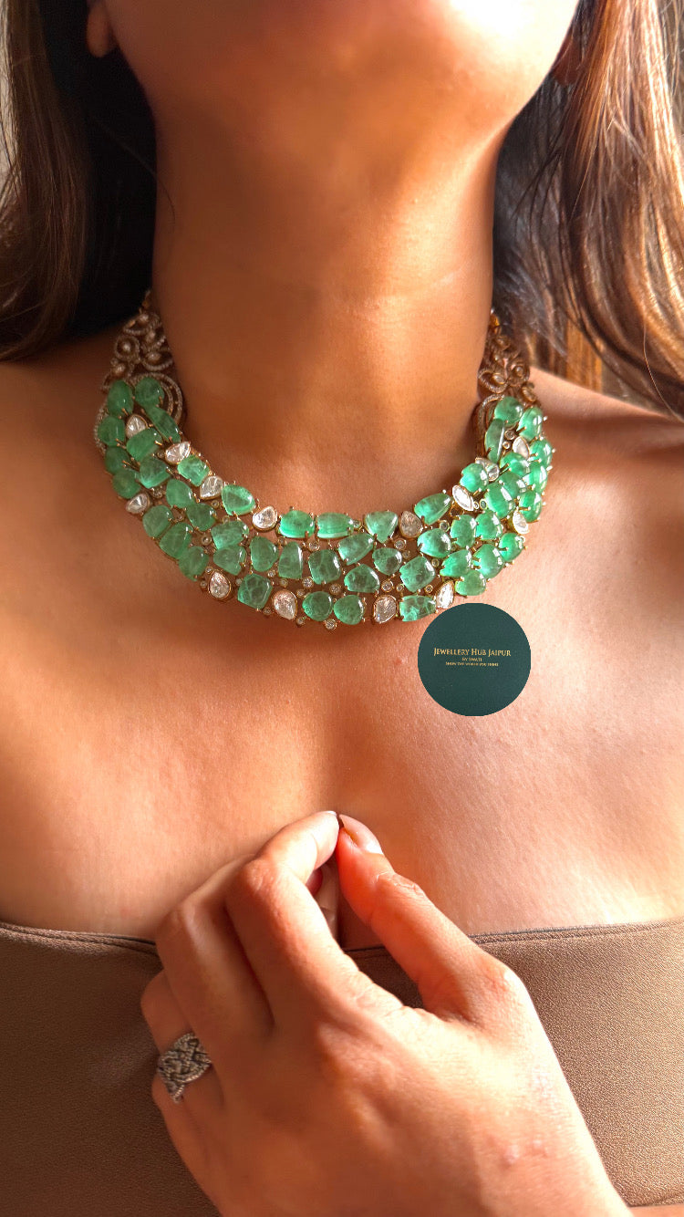 Shilpa Mint doublet cocktail designer collar set