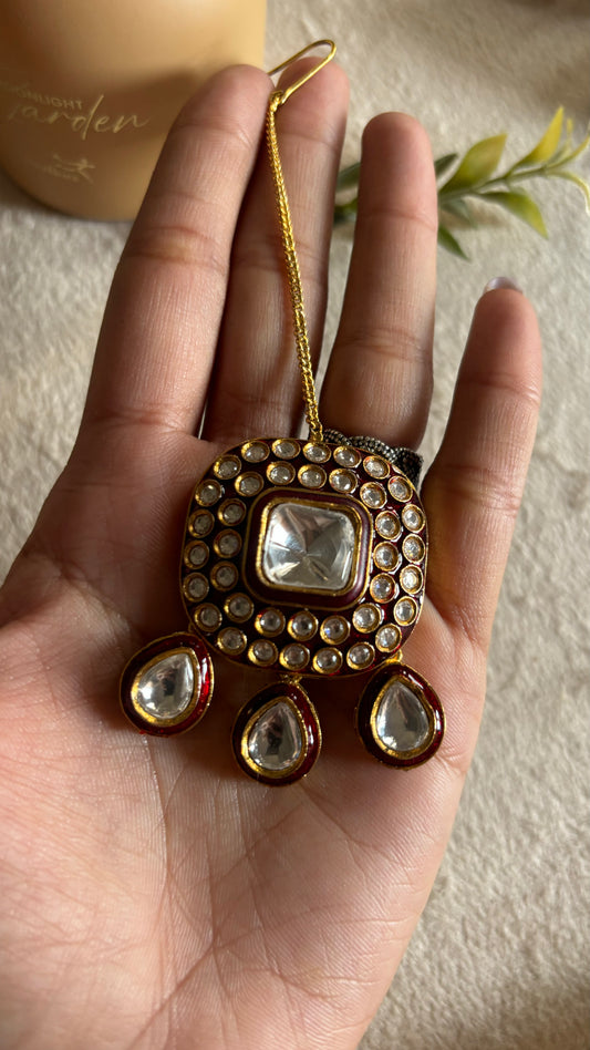 Ruby maangtika
