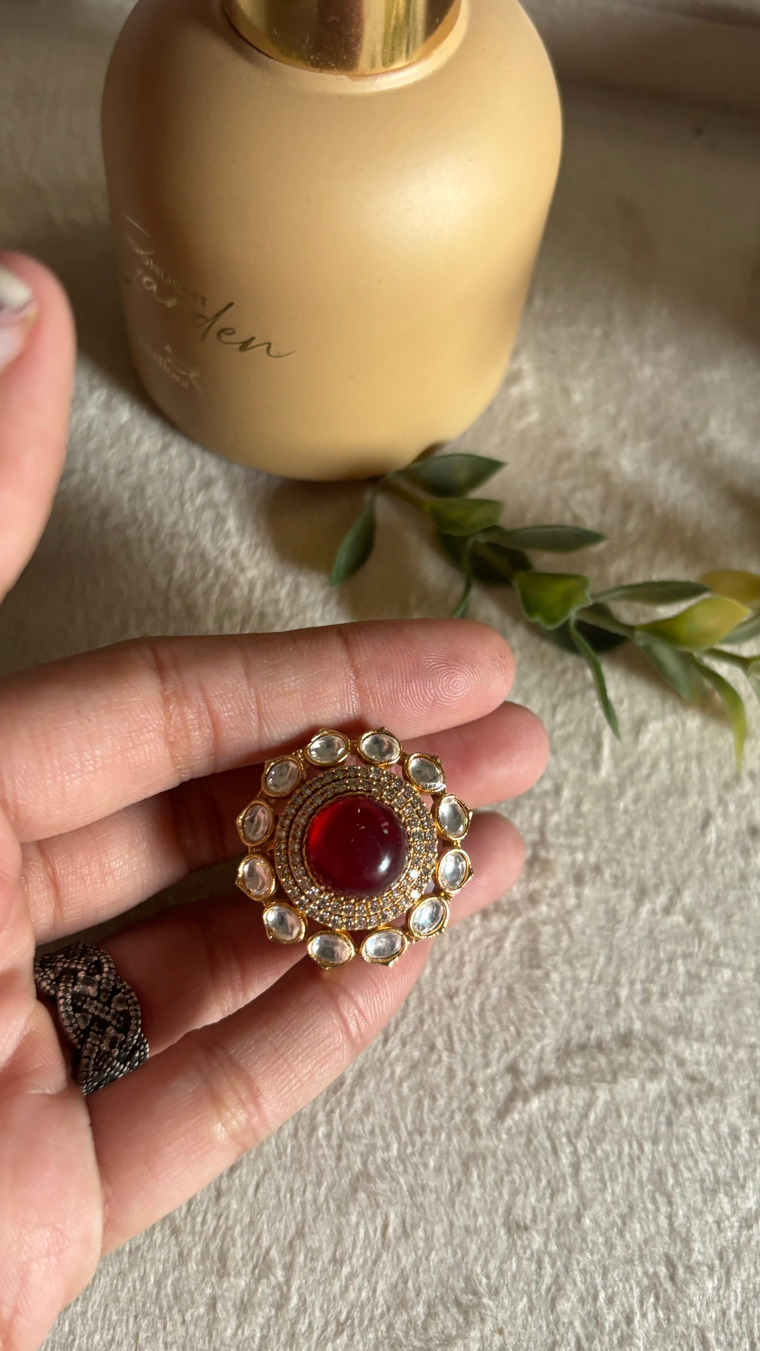 Ruby victorian ring