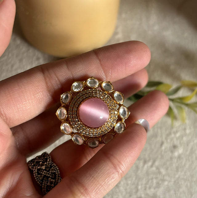 rose quartz ring