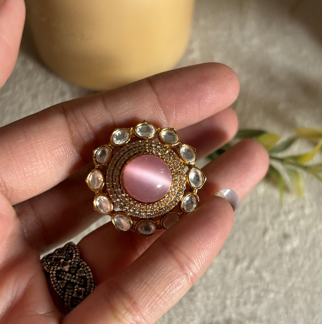 rose quartz ring