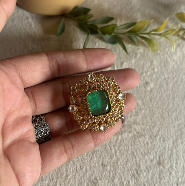 Emerald choras victorian ring