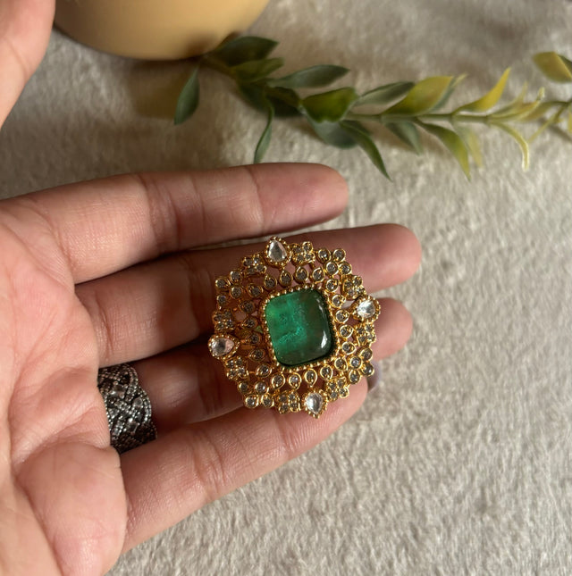 Emerald choras victorian ring