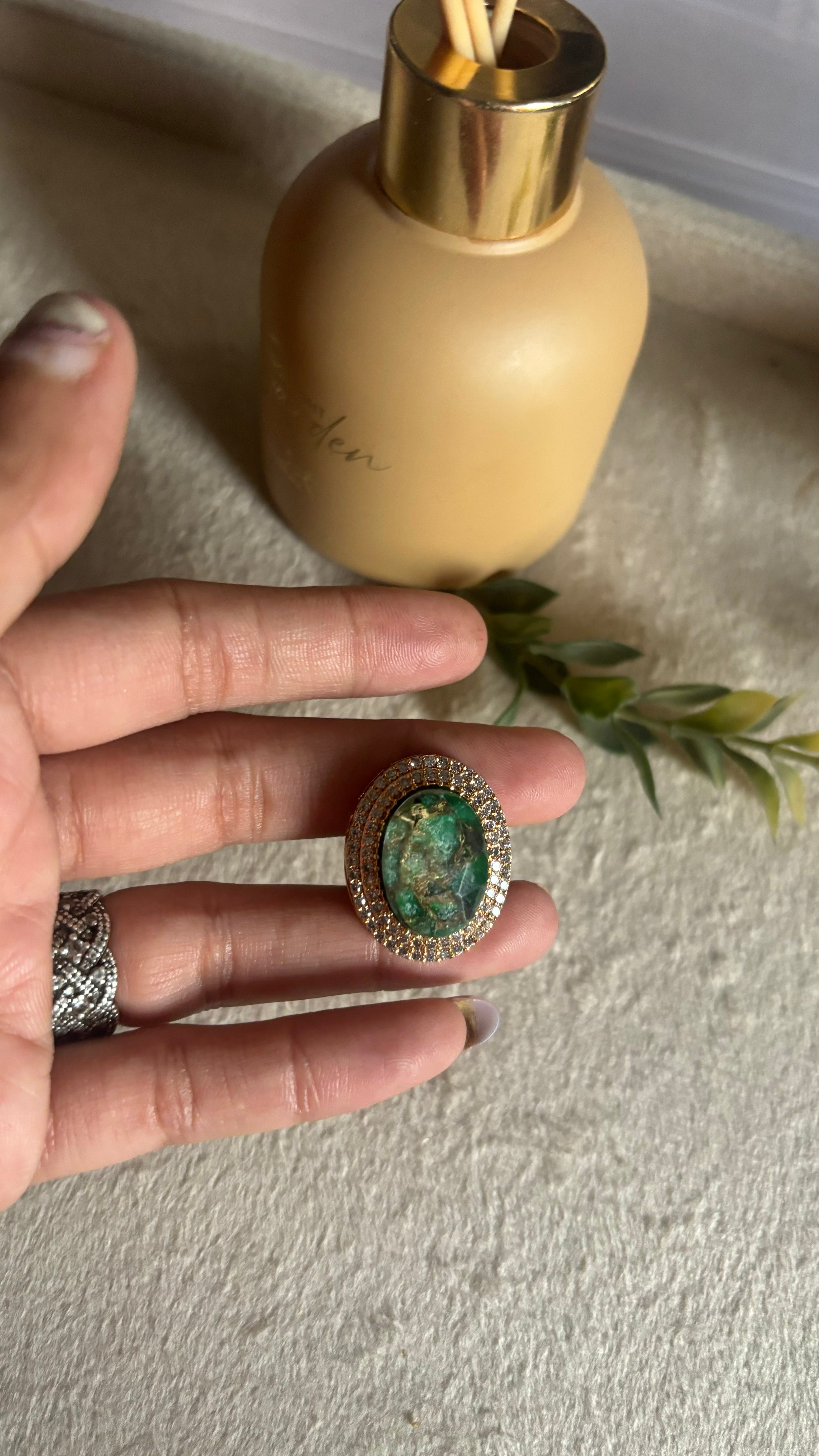 Mint Sabyasachi inspired ring