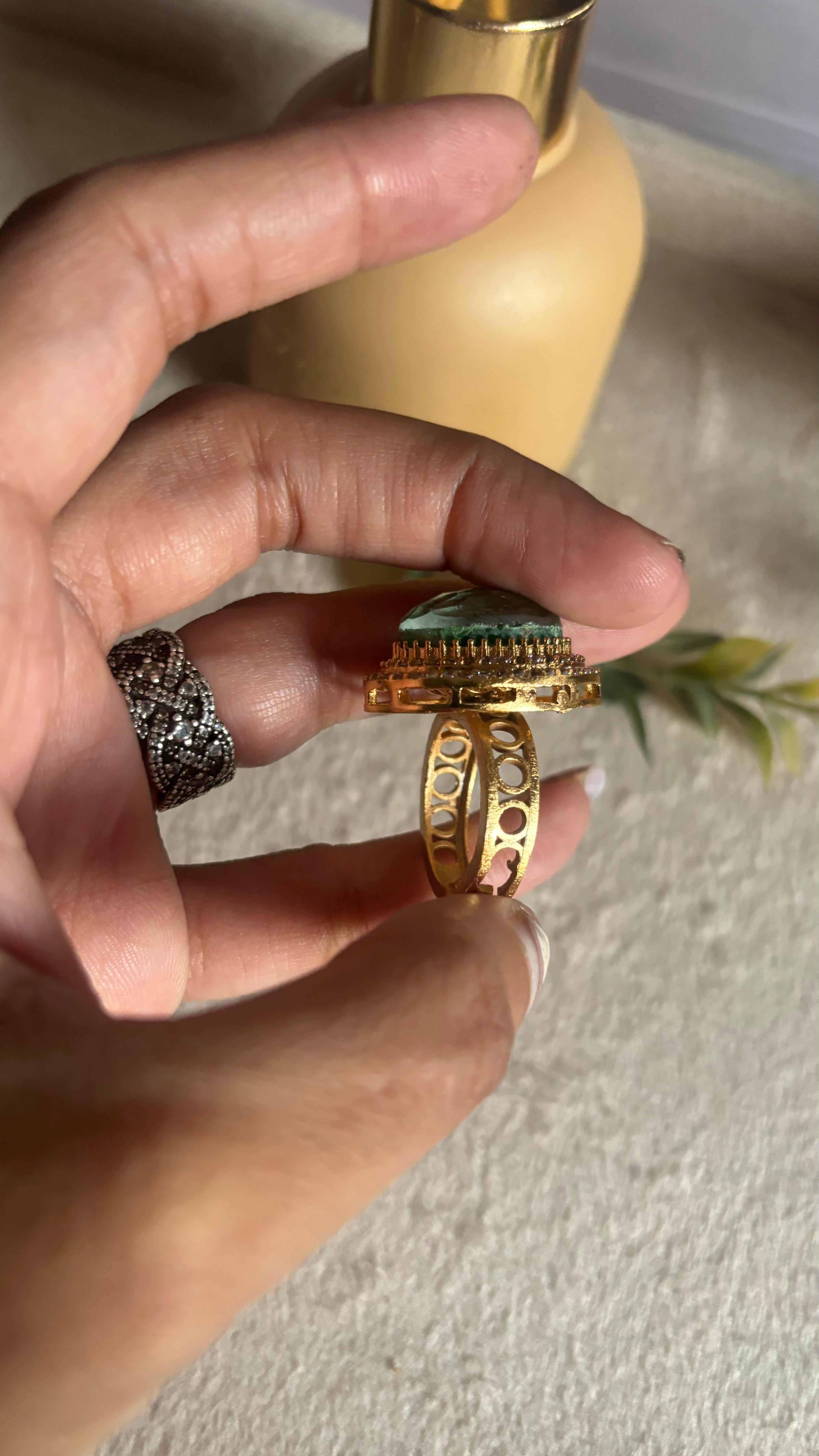 Mint Sabyasachi inspired ring