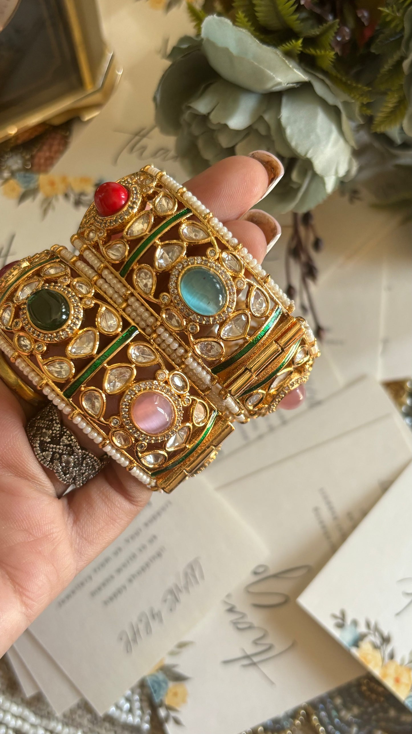 Navratna openable bangles