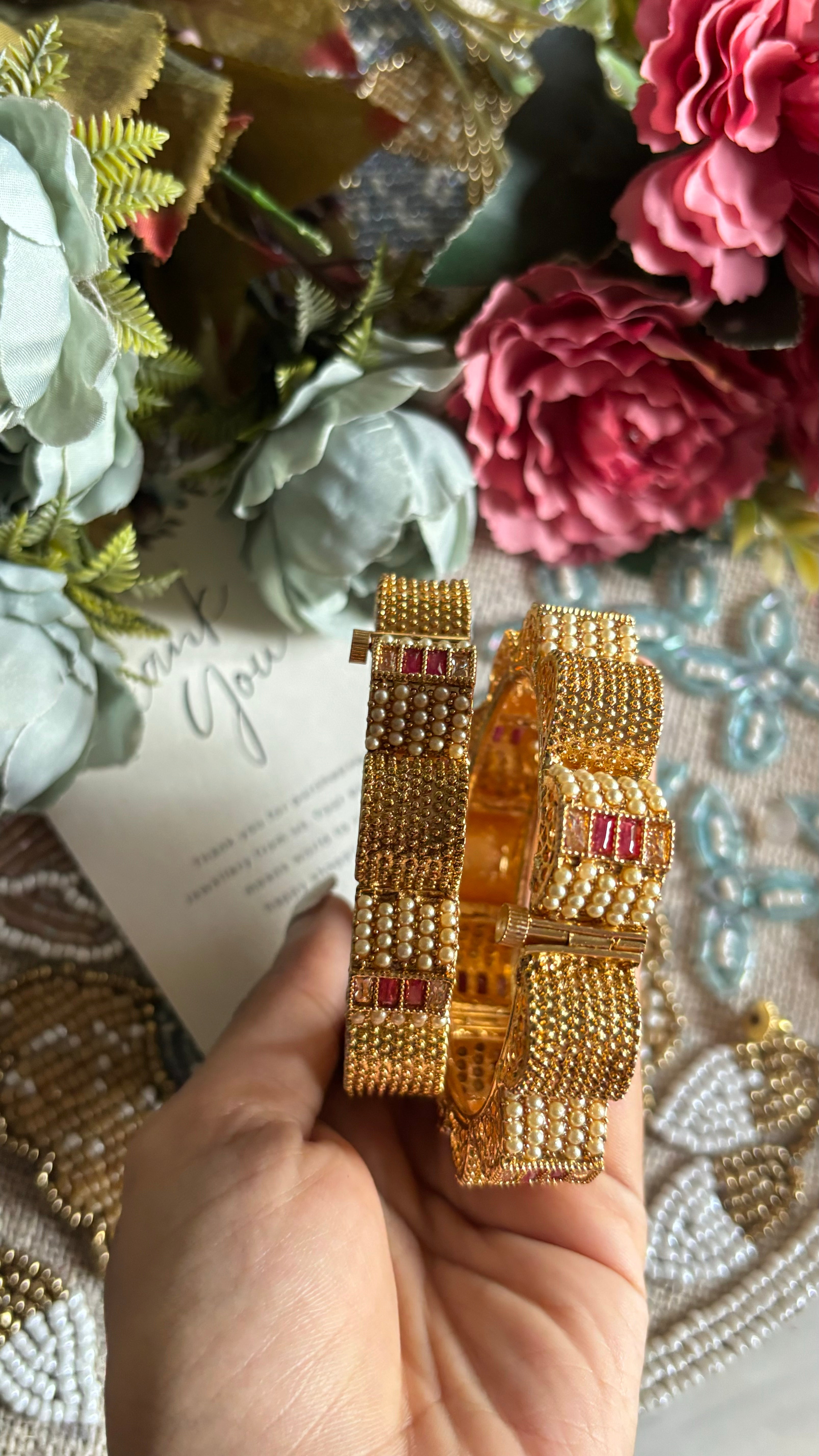 Ruby Gold bangles