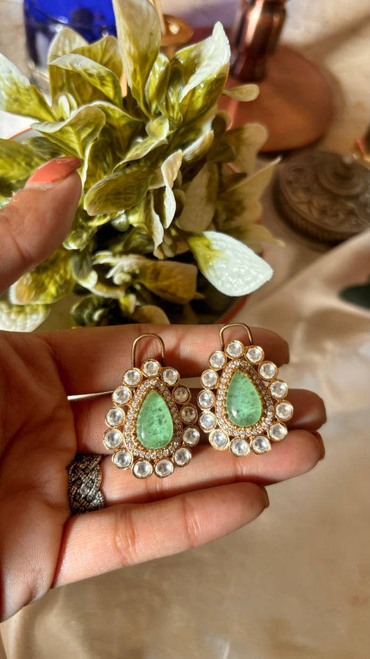 Mint doublet victorian polki stud