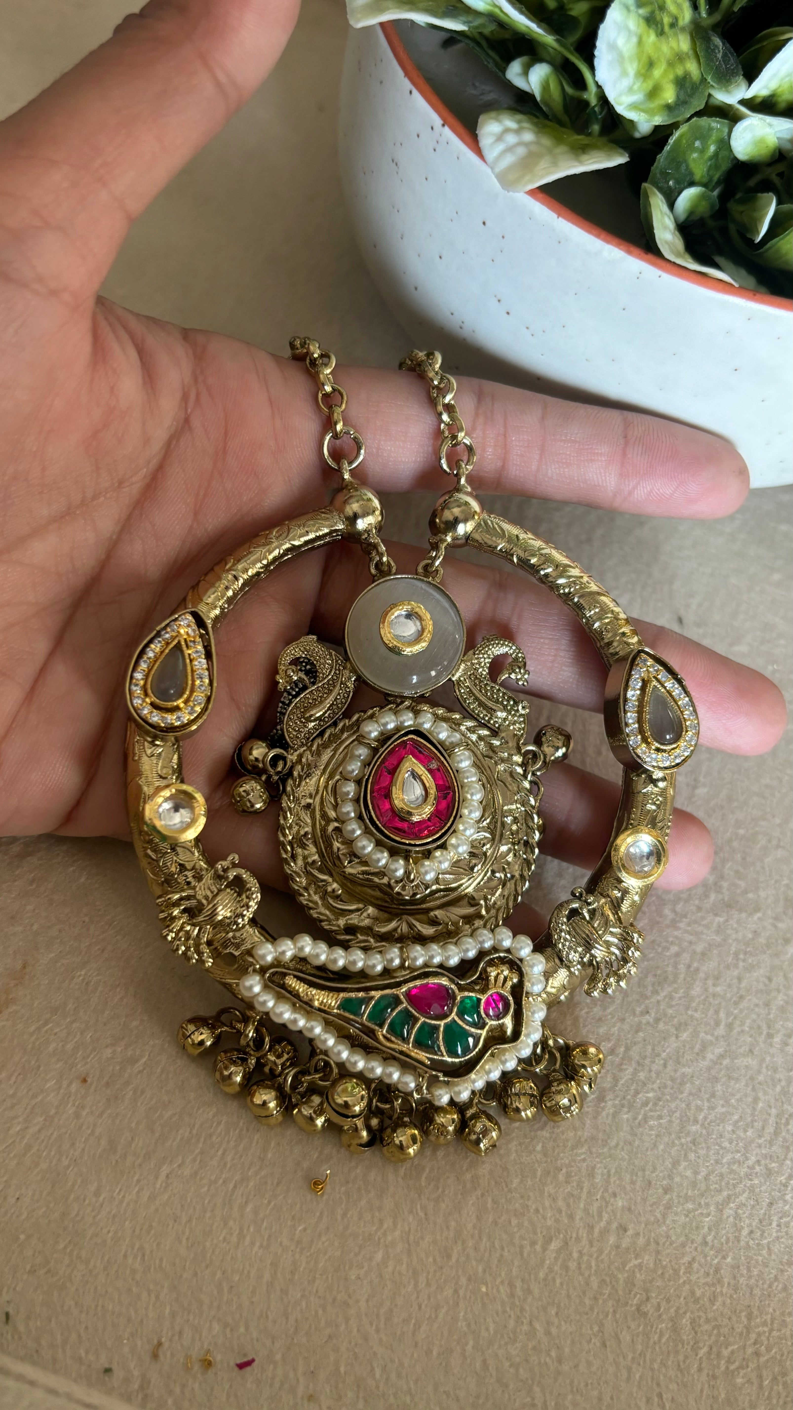 Paachi chain pendant set rajwada set