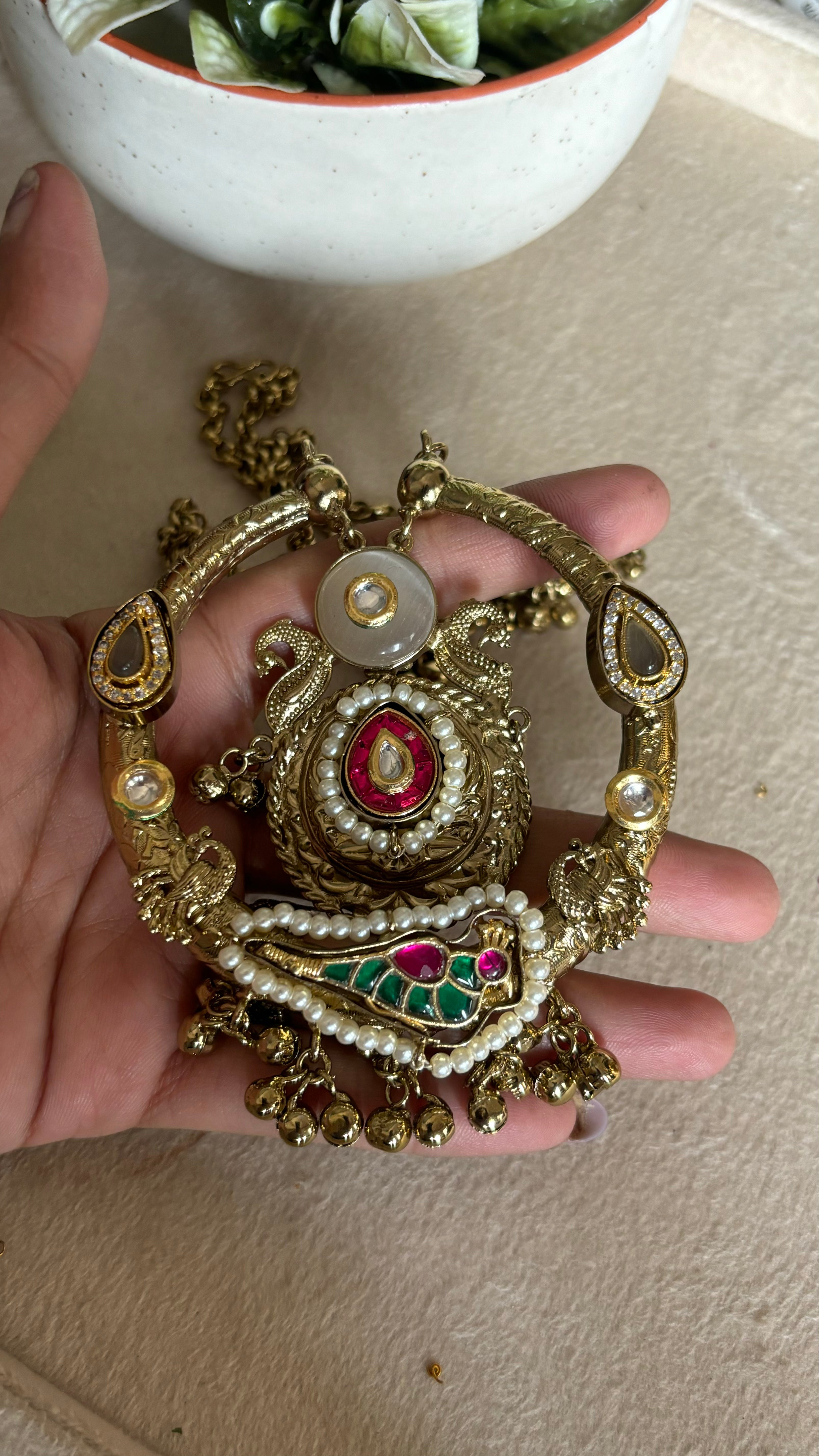 Paachi chain pendant set rajwada set