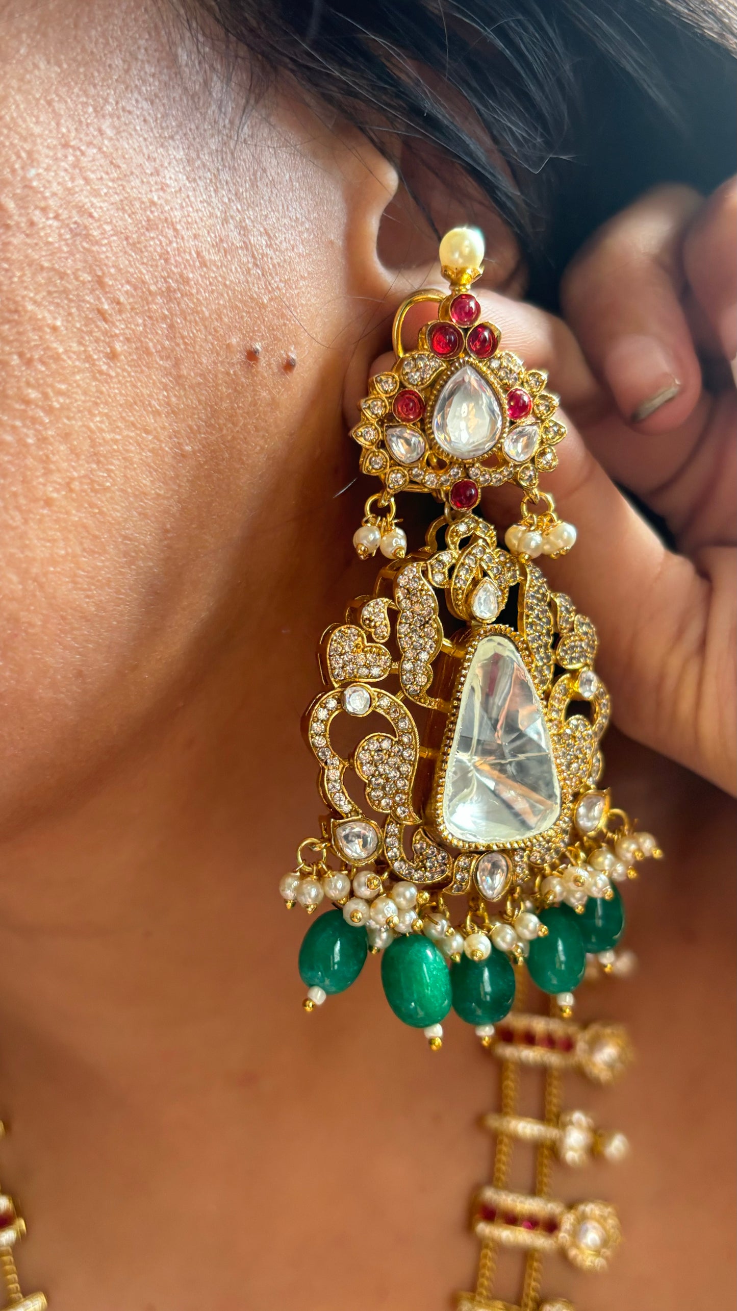 Heritage Gold polki ranihaar
