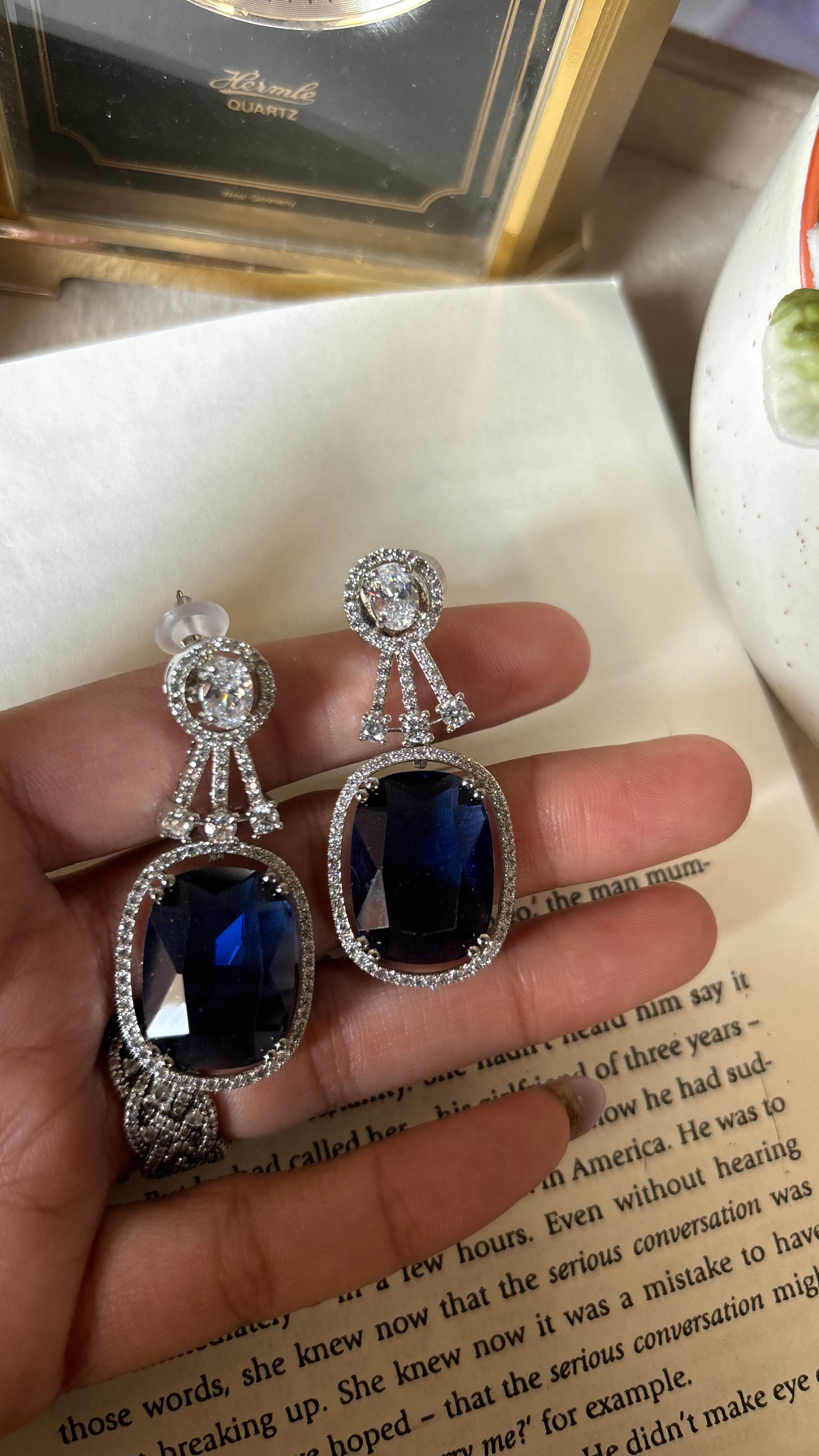 Tanzanite diamond necklace set