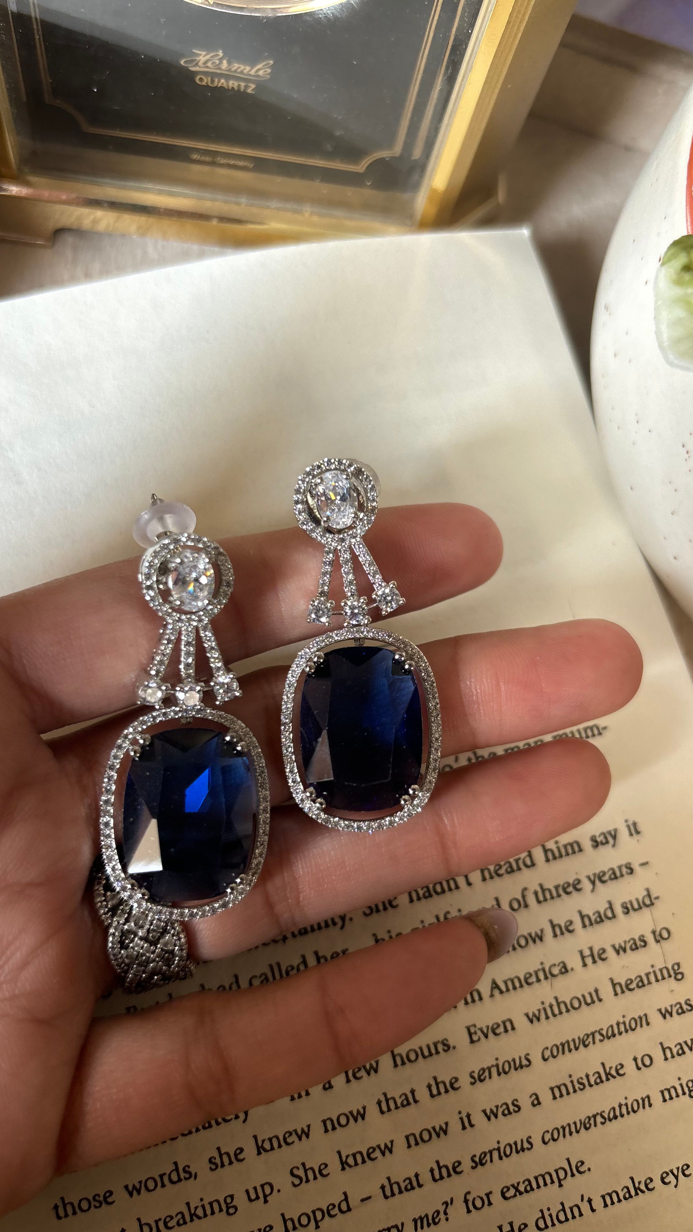 Tanzanite diamond necklace set