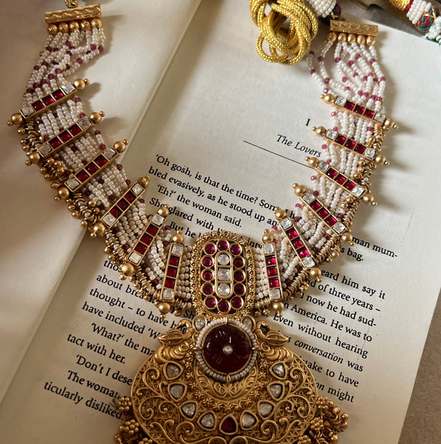 Ruby Rajwada necklace set