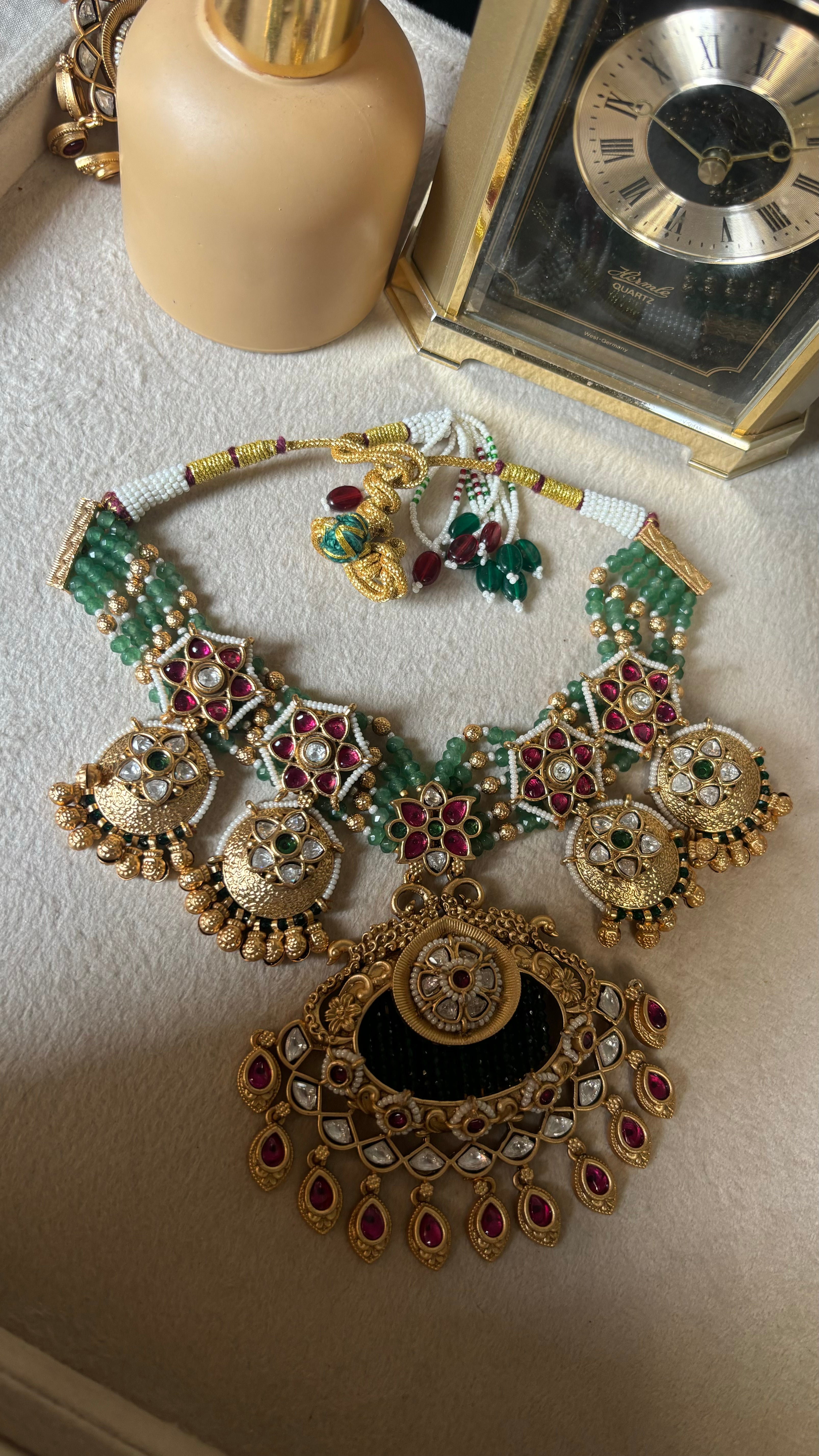 Mint rajwada designer necklace set