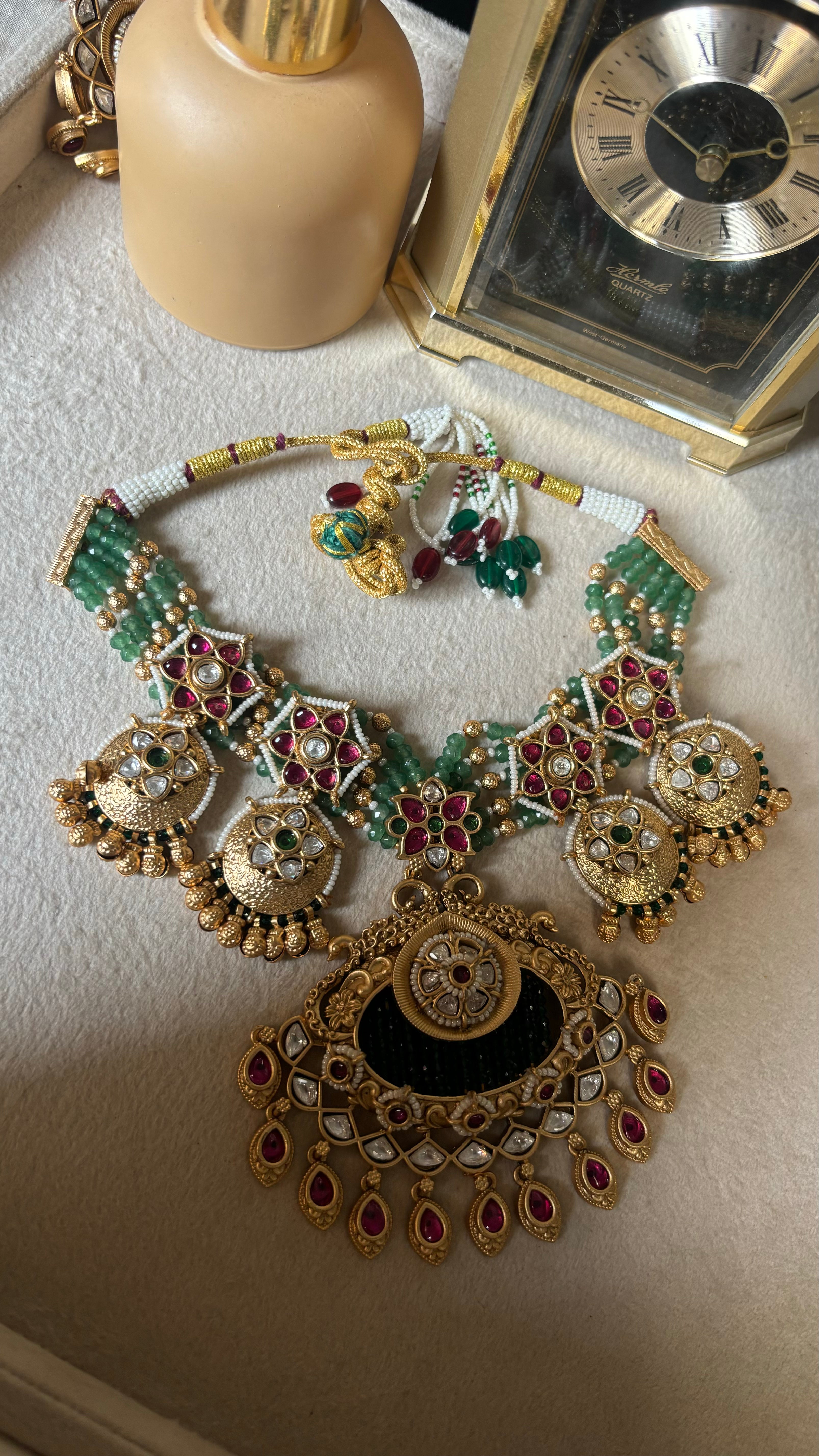 Mint rajwada designer necklace set